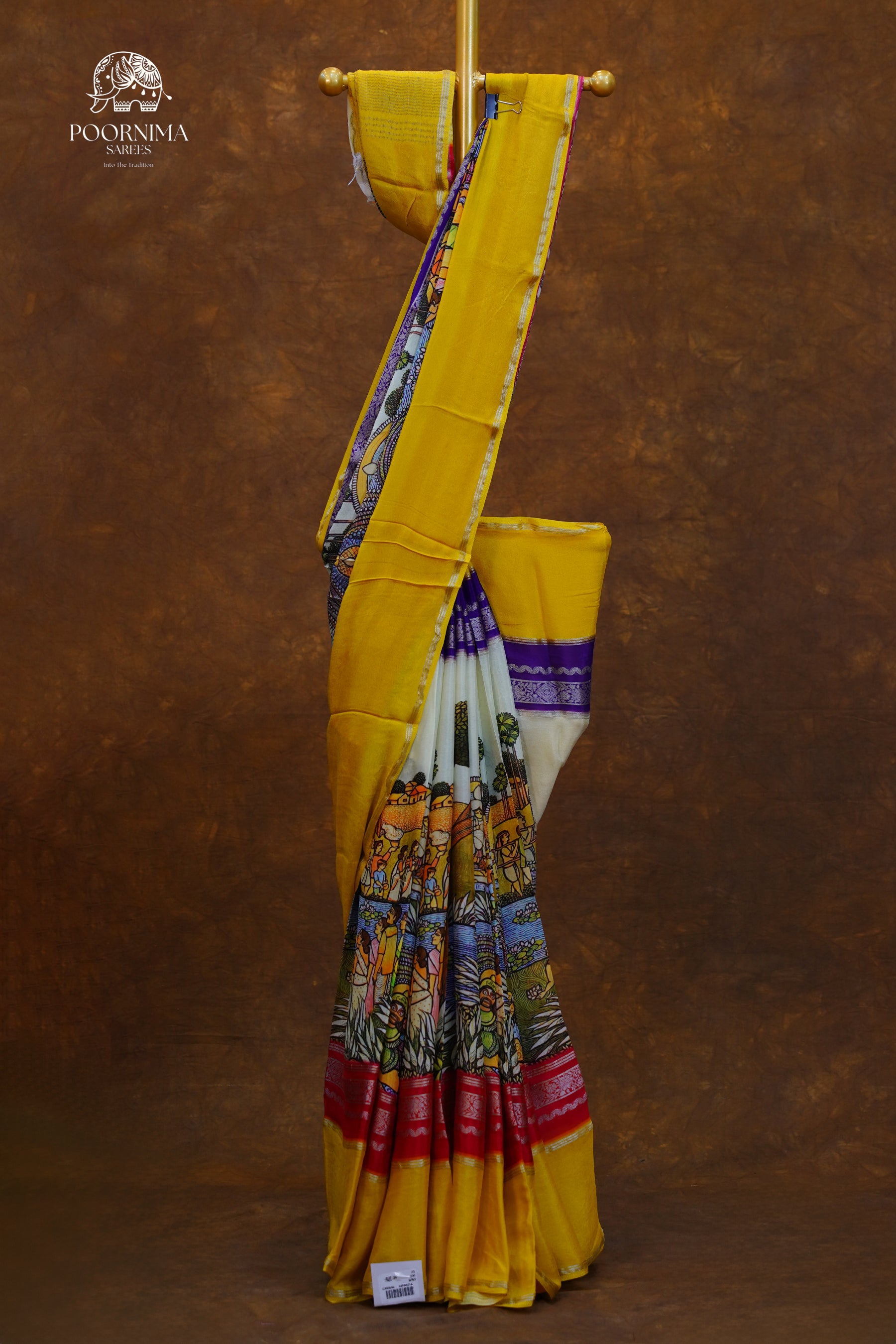 MYSORE SILK DIGITAL PRINTED SAREE
