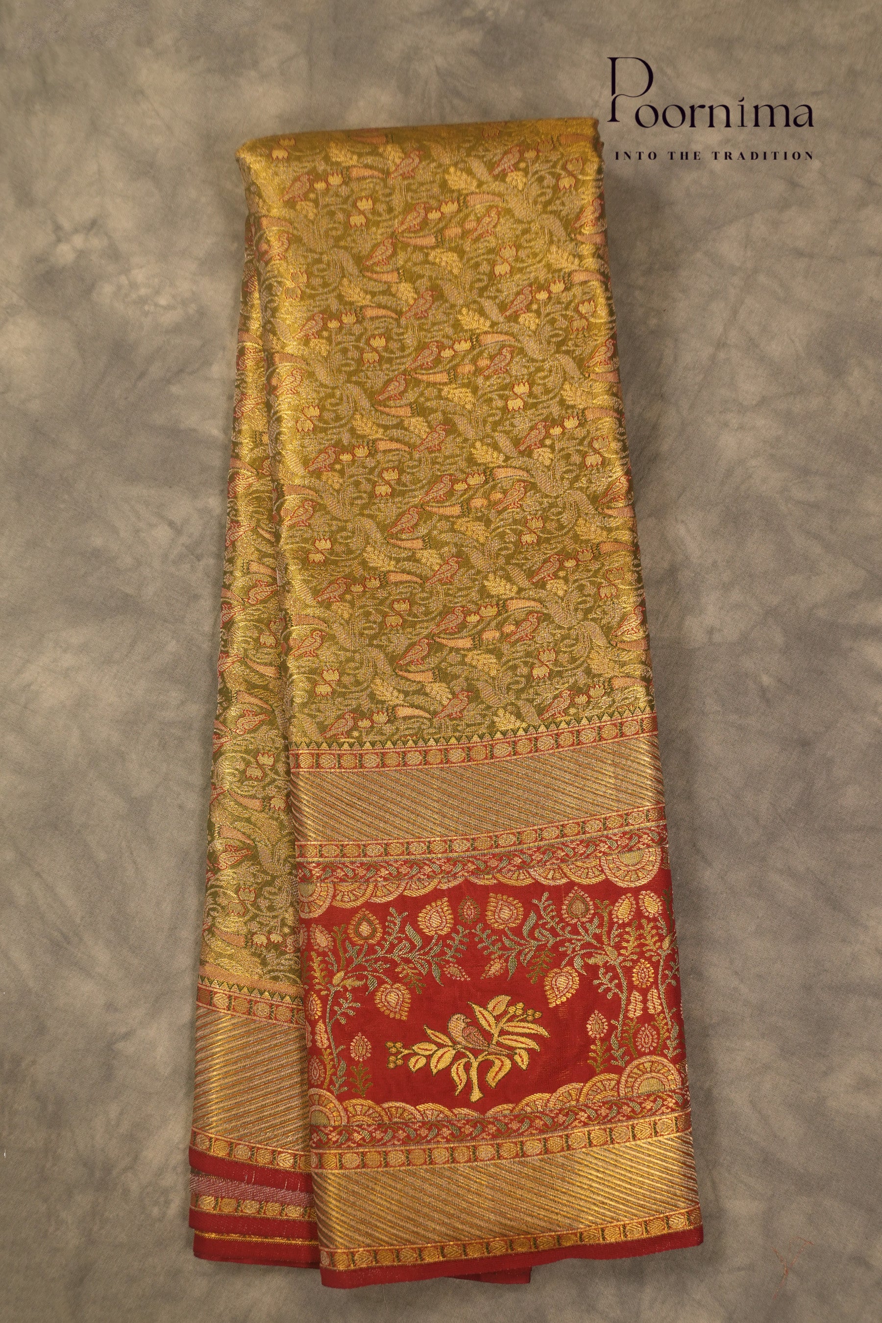 VINTAGE KANJEEVARAM- PISTA GREEN