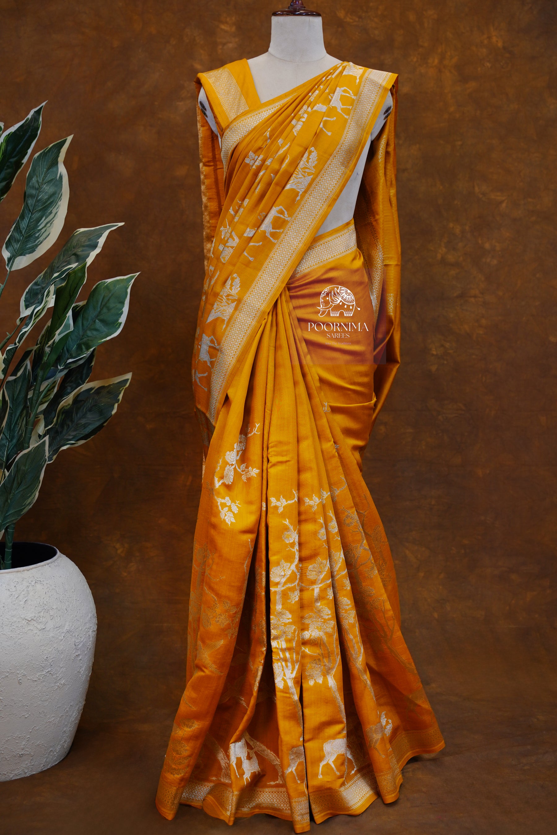 PURE BANARASI SAREE - HARVEST GOLD