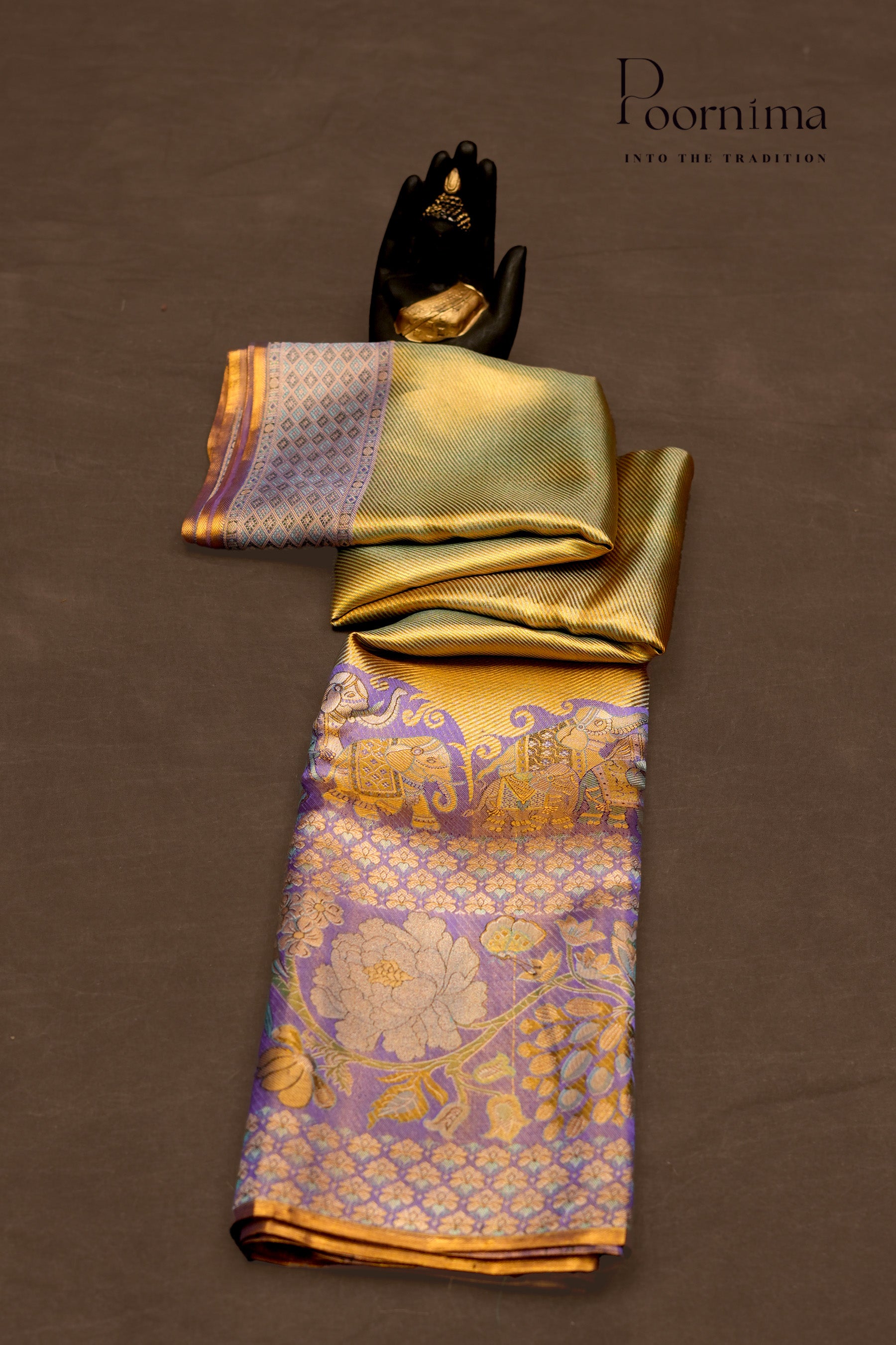 VINTAGE KANJEEVARAM- OLIVE