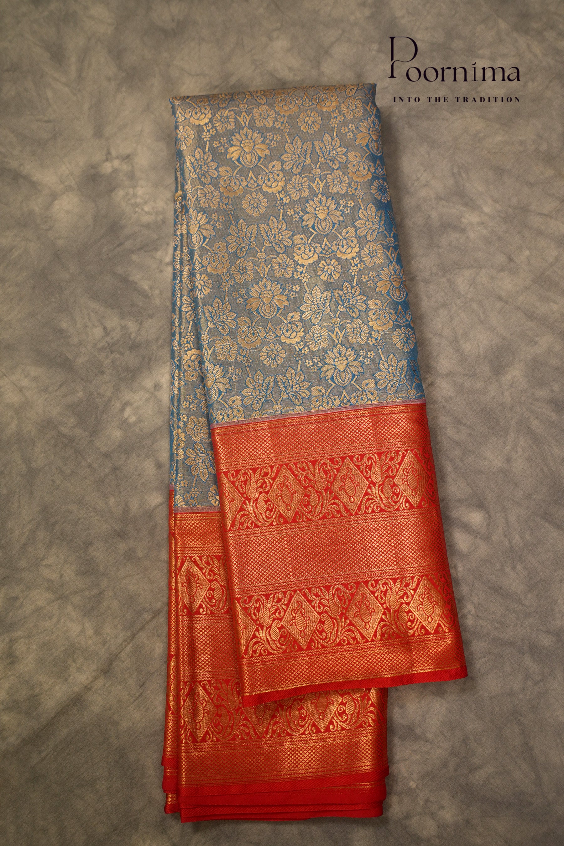 VINTAGE KANJEEVARAM- BABY BLUE