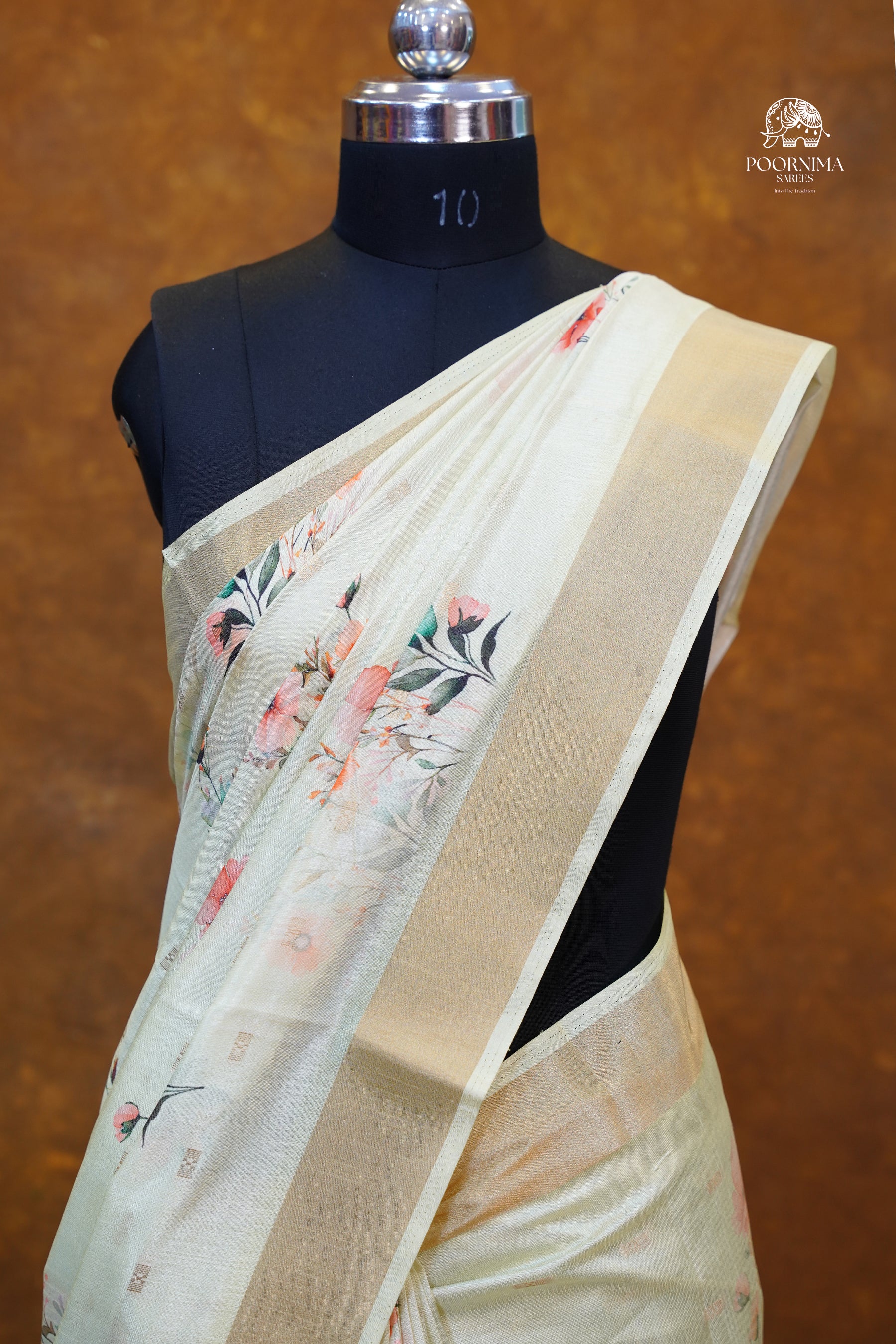 CHANDERI SAREE - LIGHT GREEN