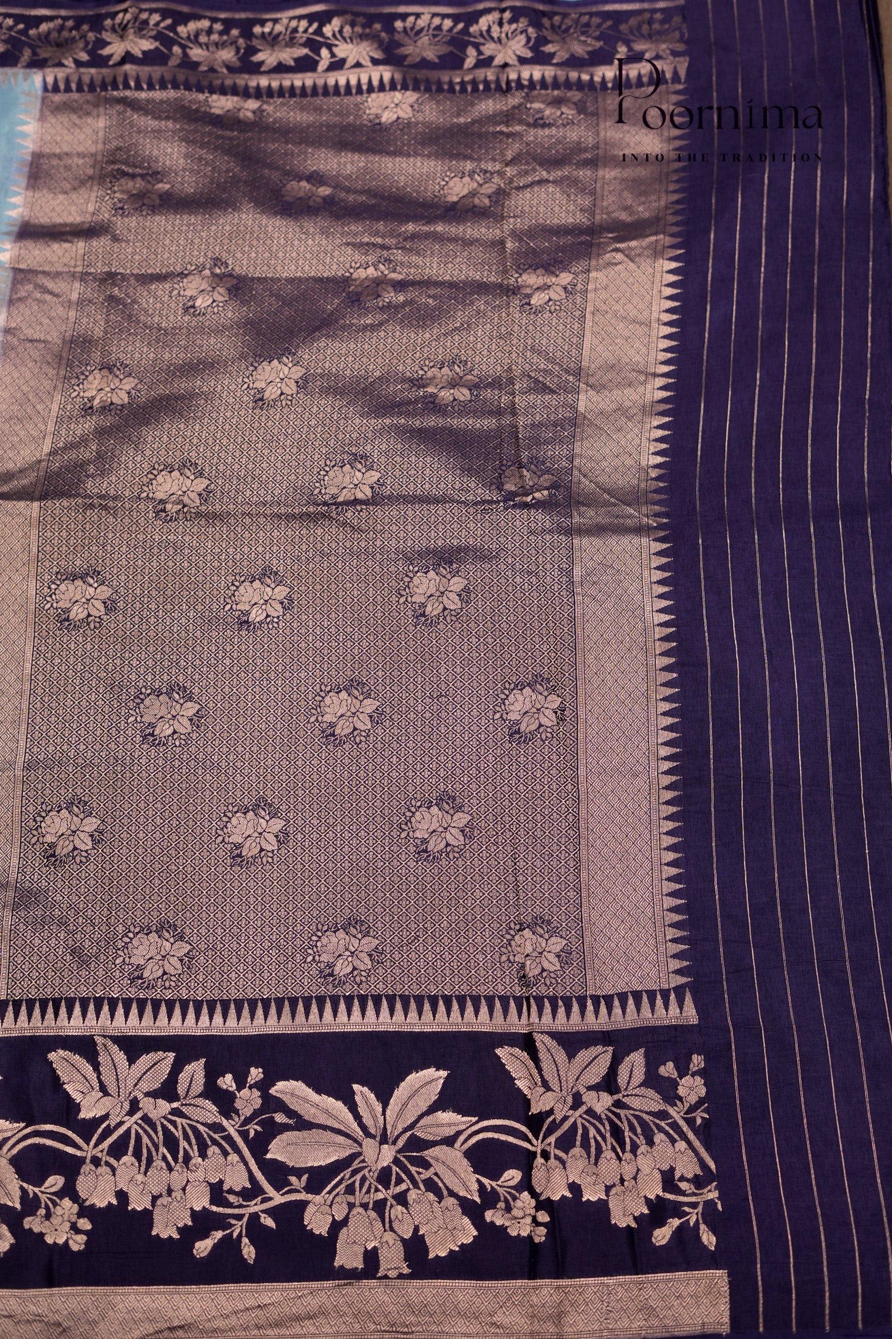 BENARASI PATTU- SKY BLUE