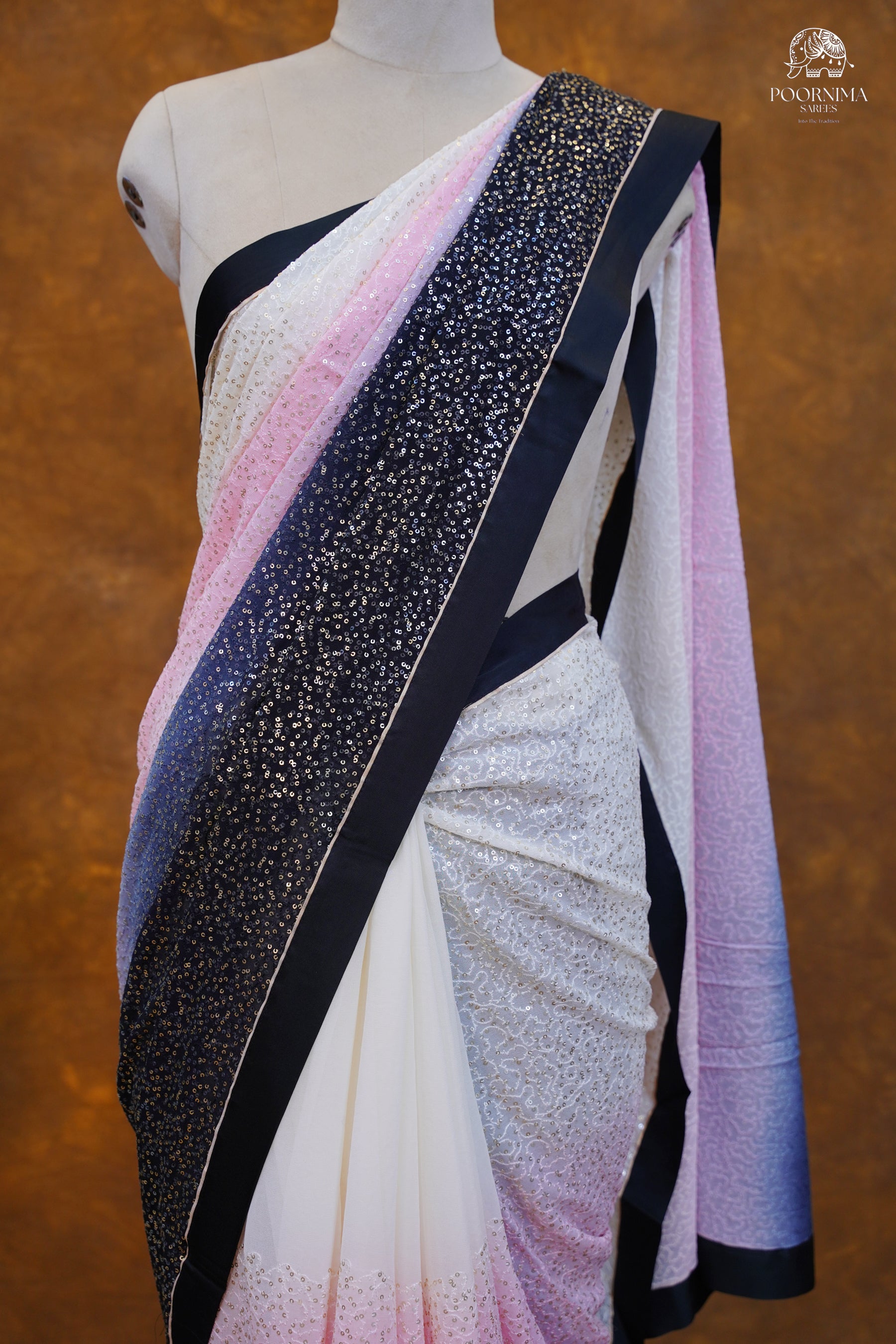 GEORGETTE SEQUENCE WORK SAREE