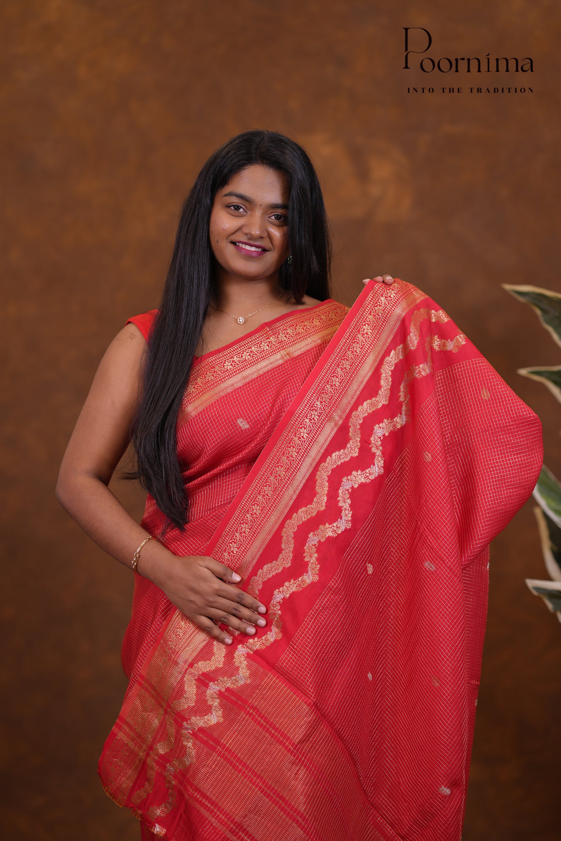 VINTAGE FANCY SAREE- ORANGE