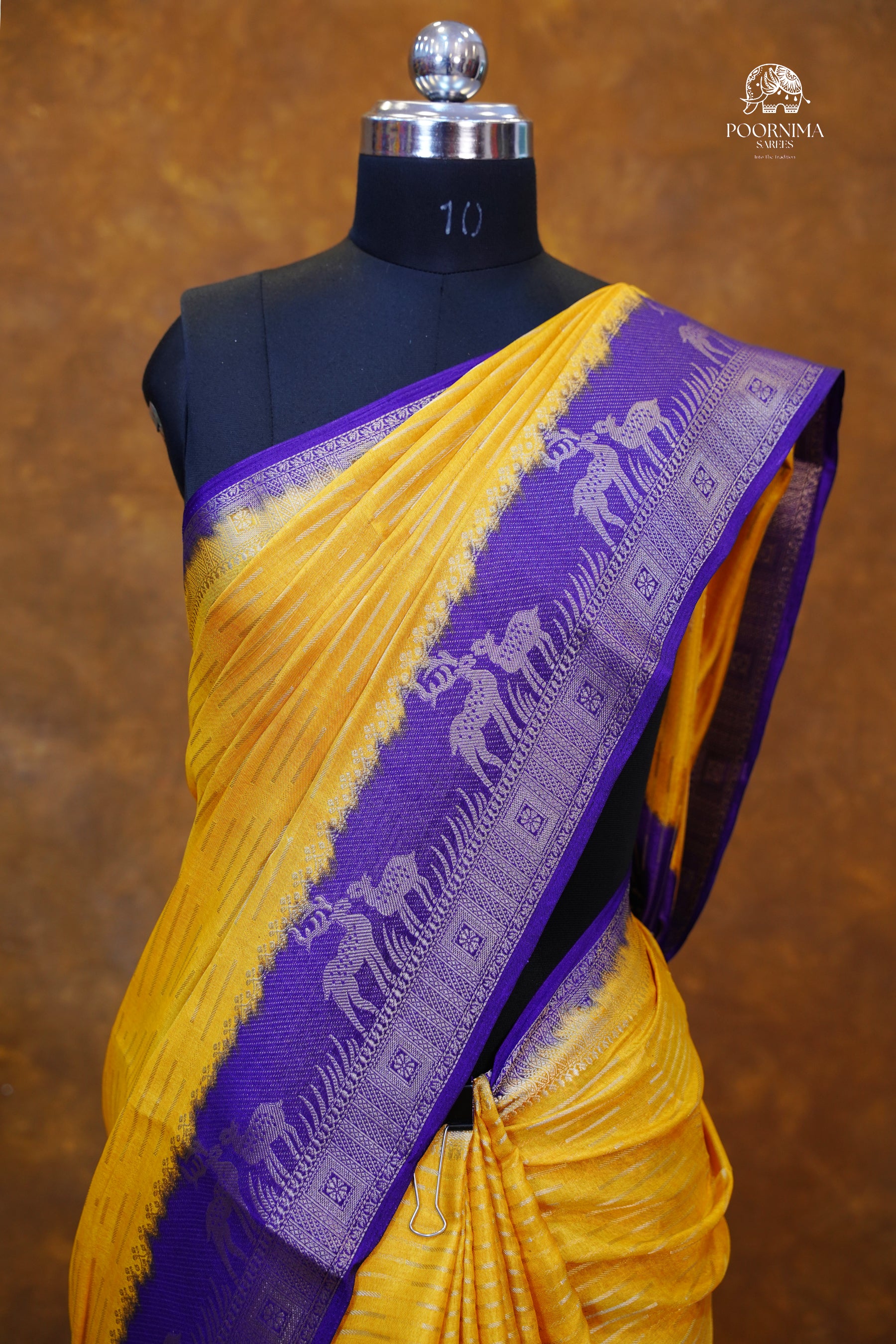 DOLA SILK SAREE- YELLOW