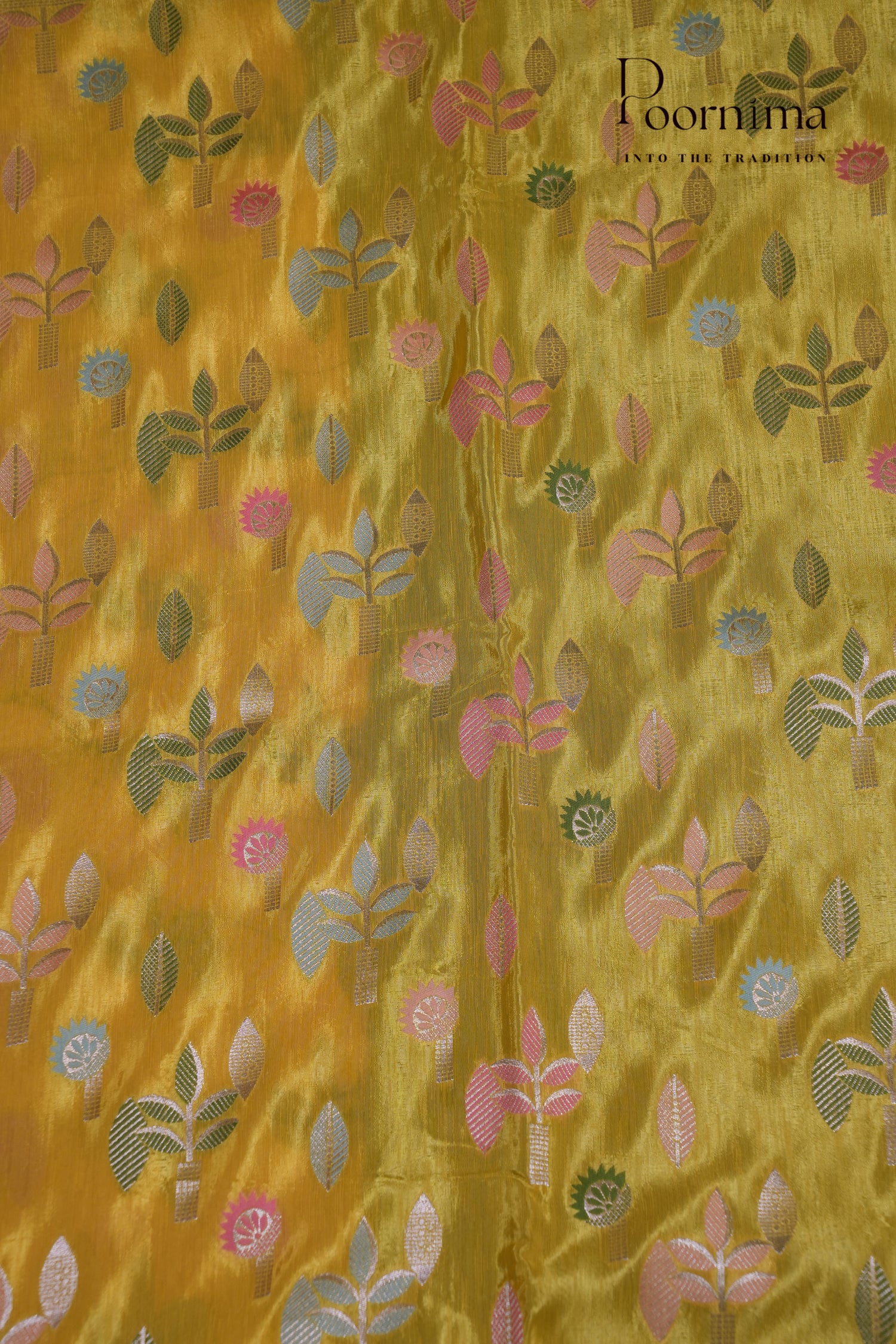 BENARASI PATTU SAREE-LEMON YELLOW