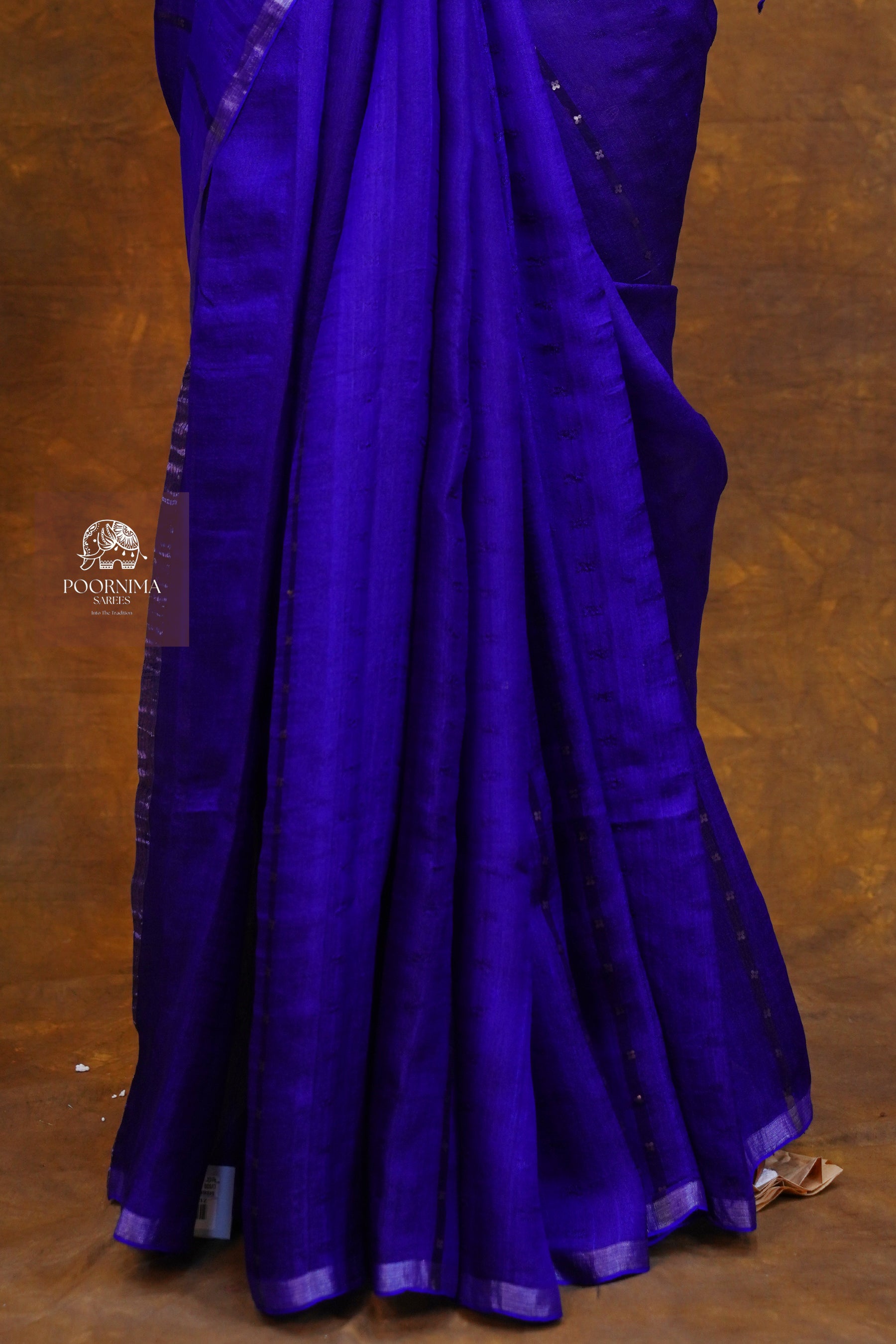 FUSION TUSSAR SAREE - BLUE