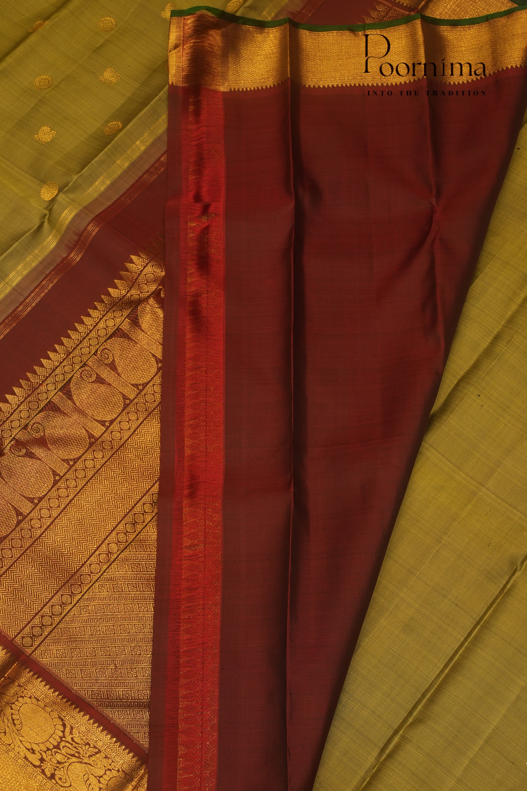 VINTAGE KANJEEVARAM- PISTA GREEN