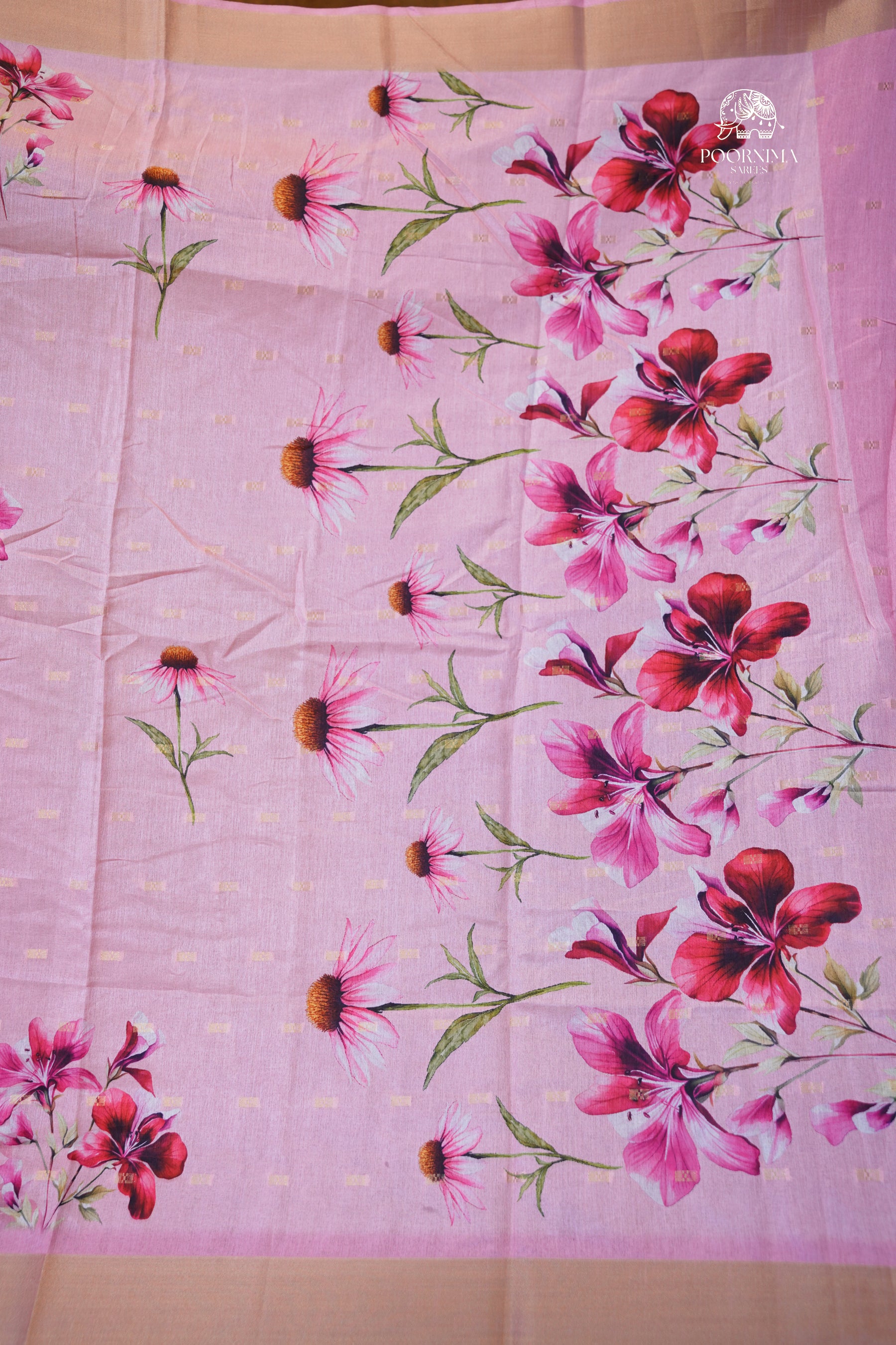 CHANDERI SAREE - LIGHT PINK