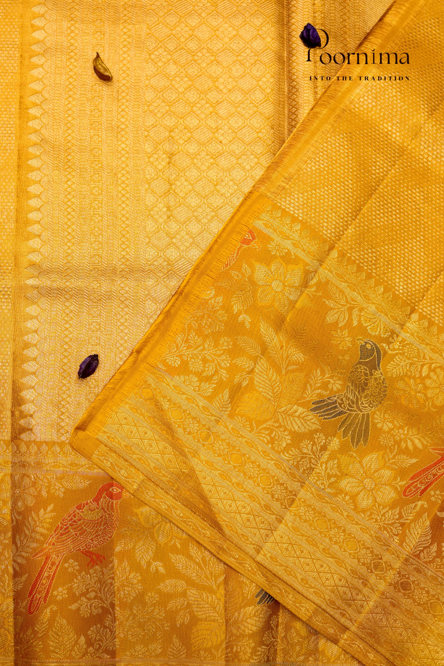 VINTAGE KANJEEVARAM- MUSTARD YELLOW
