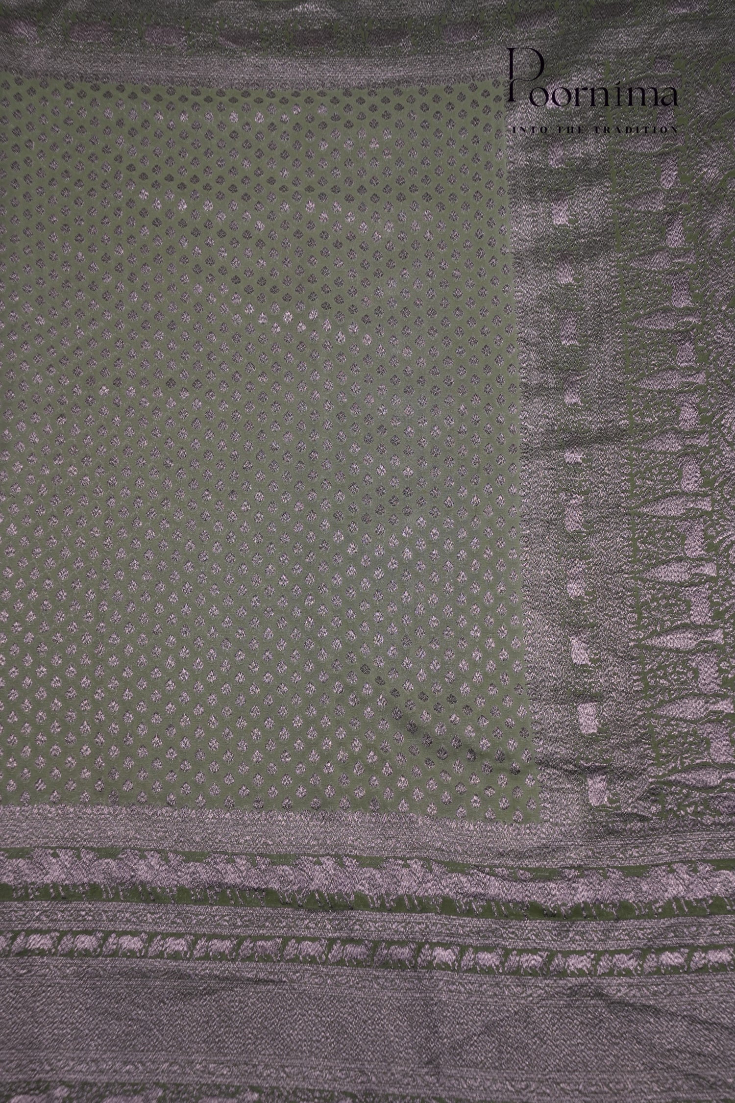 BENARASI GEORGETTE SAREE-GREEN