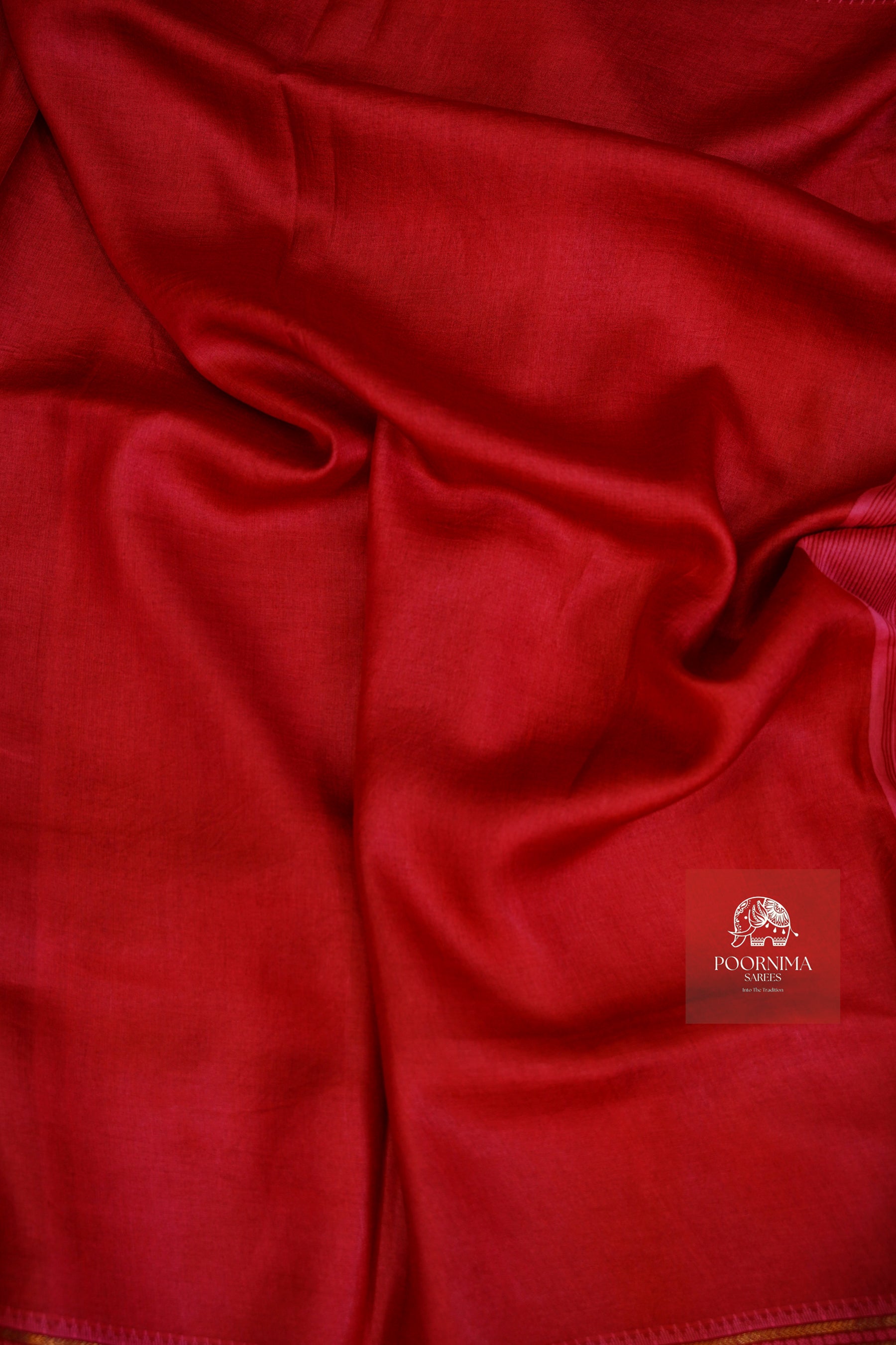 HANDLOOM TUSSAR SAREE - RED