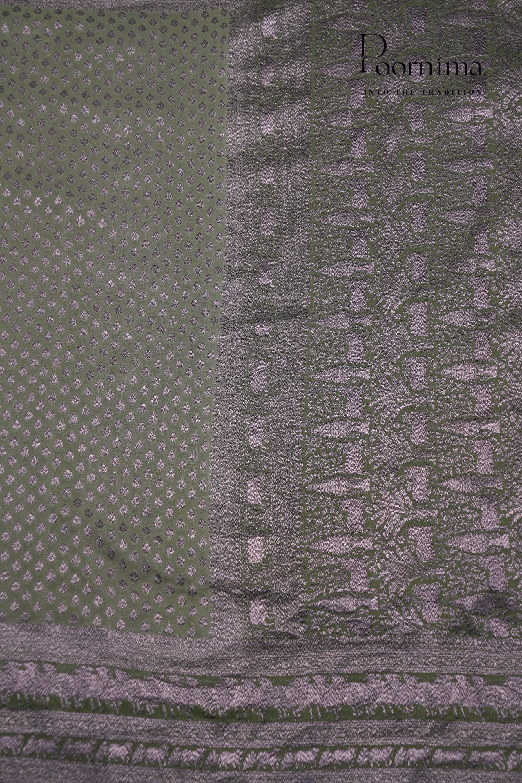 BENARASI GEORGETTE SAREE-GREEN