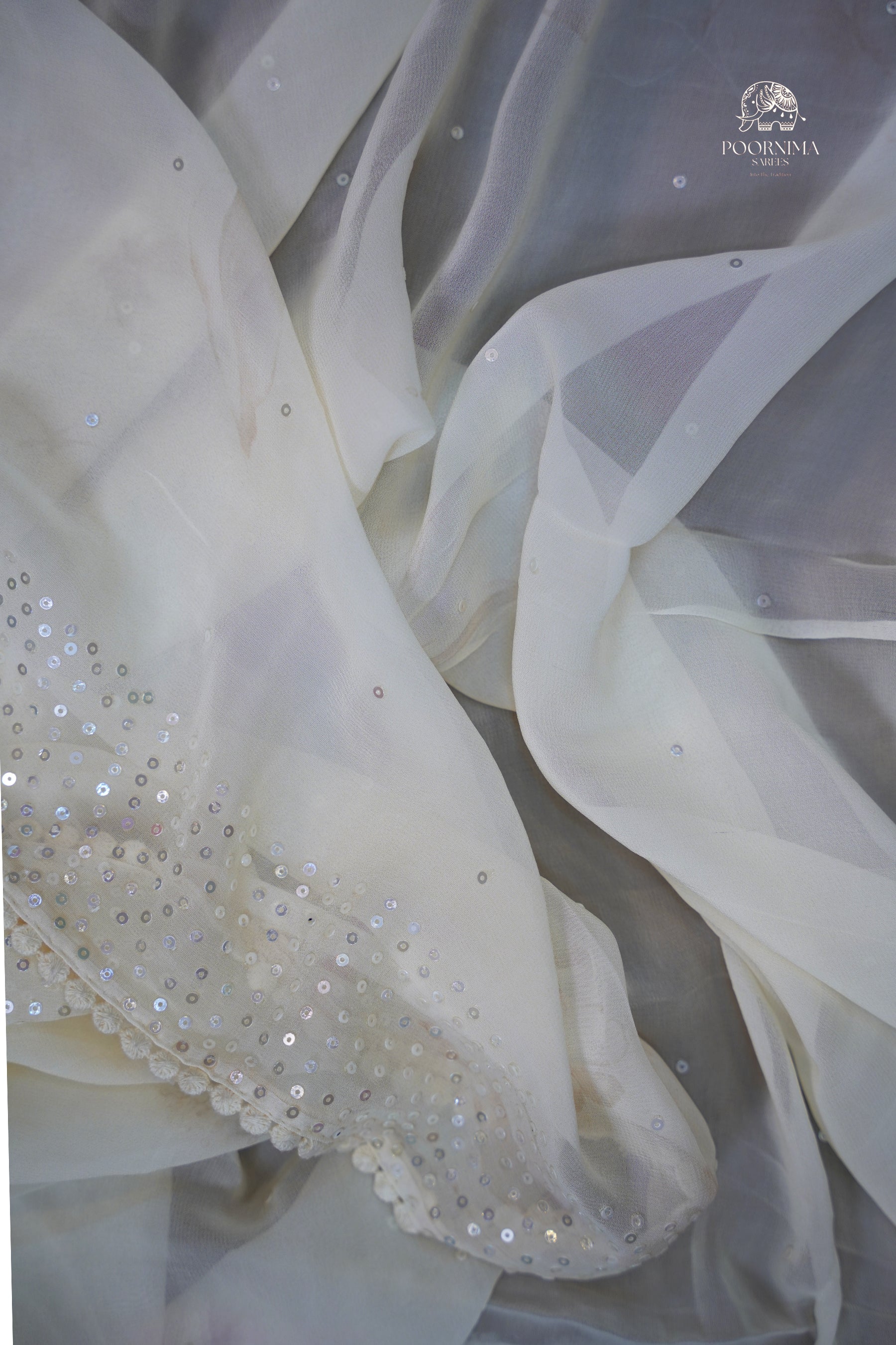 GEORGETTE DIGITAL PRINT SAREE - SKY BLUE