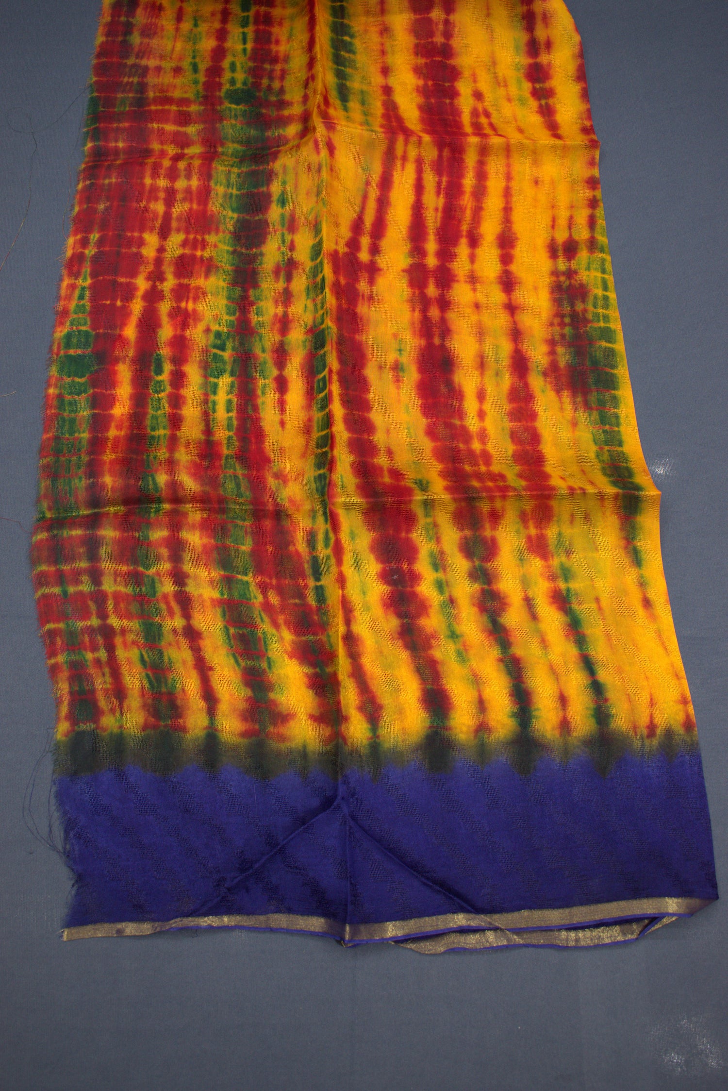 NAVY BLUE- GEORGETTE SAREE WITH SHIOBORI TIE & DIE