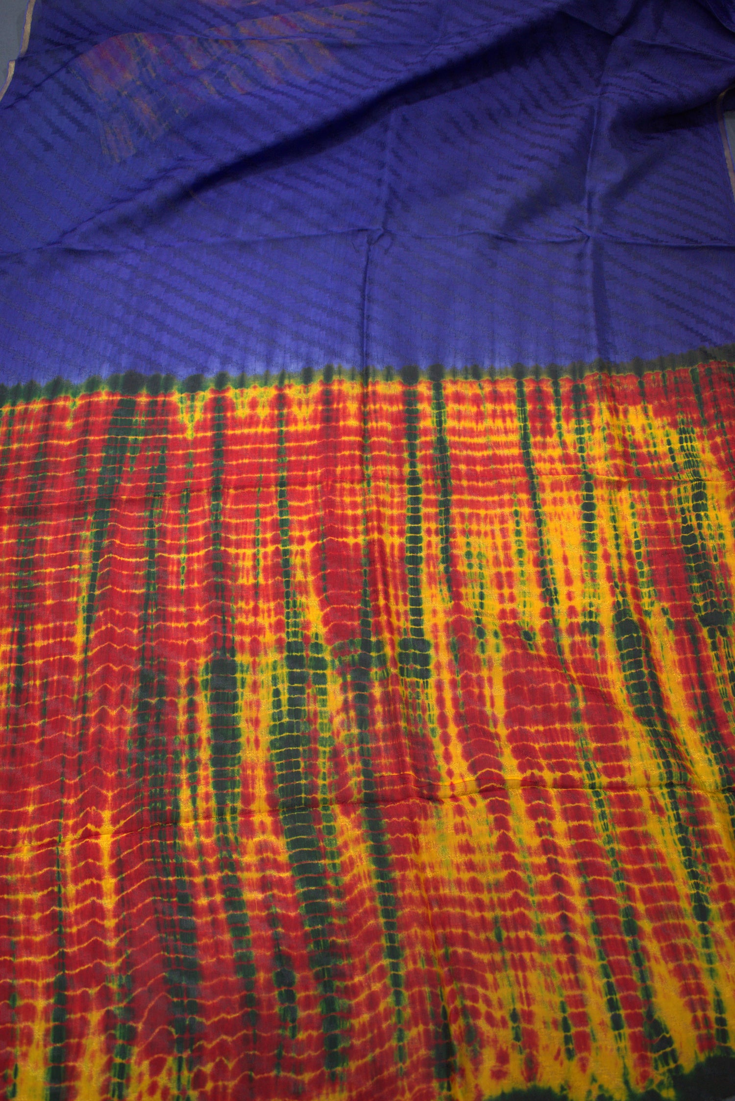 NAVY BLUE- GEORGETTE SAREE WITH SHIOBORI TIE & DIE