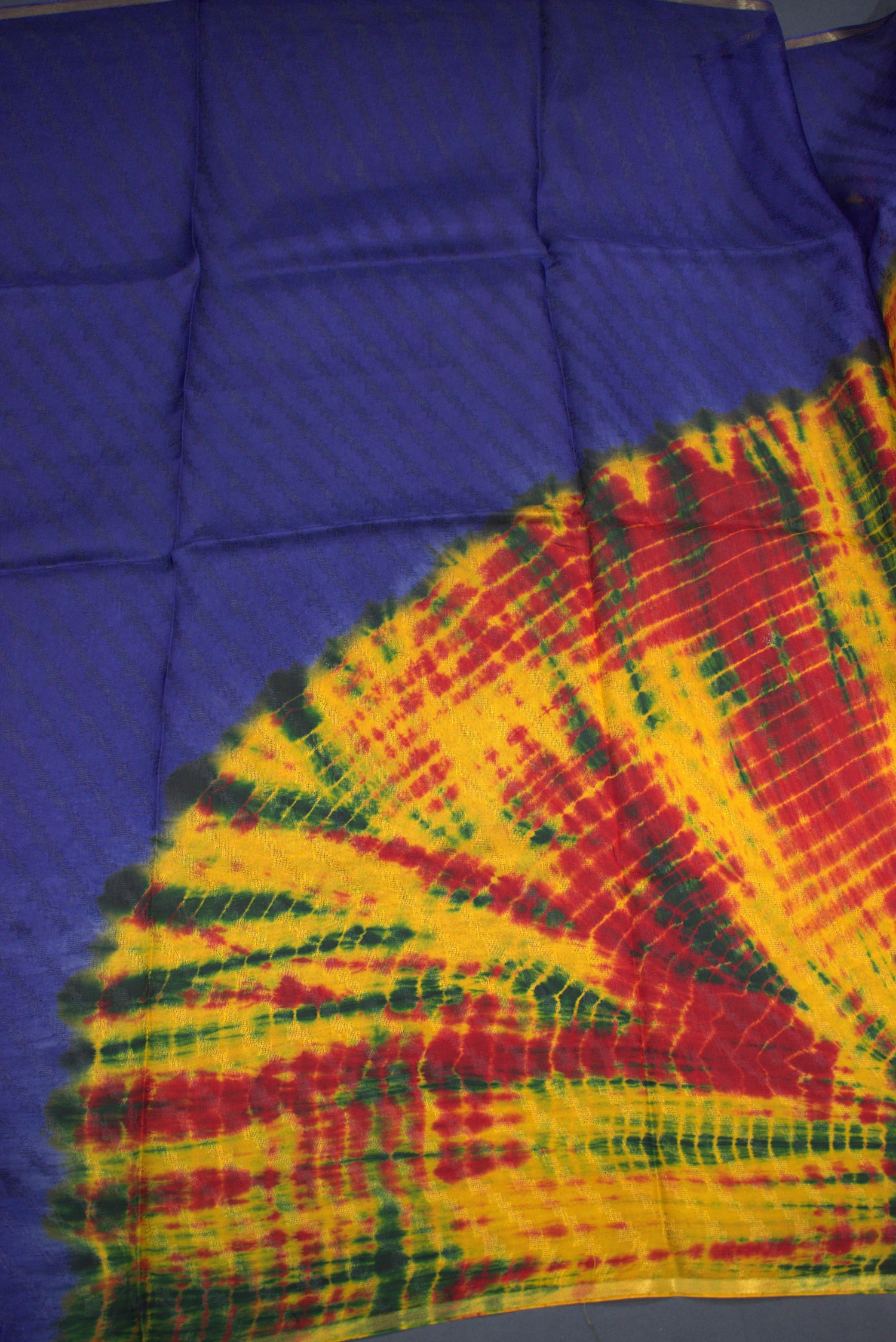 NAVY BLUE- GEORGETTE SAREE WITH SHIOBORI TIE & DIE