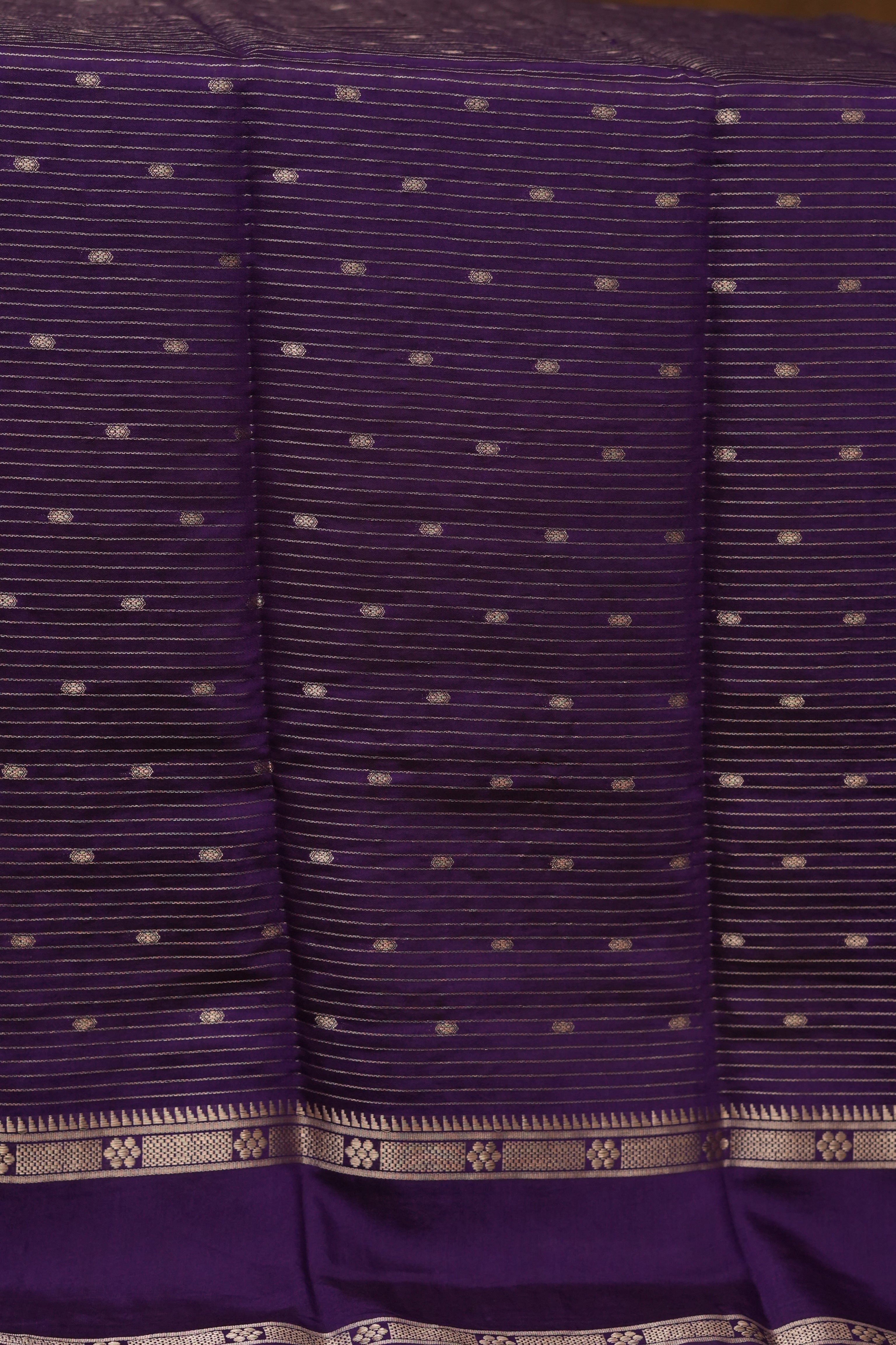 SEMI MYSORE CRAPE SAREE-LEMON GREEN