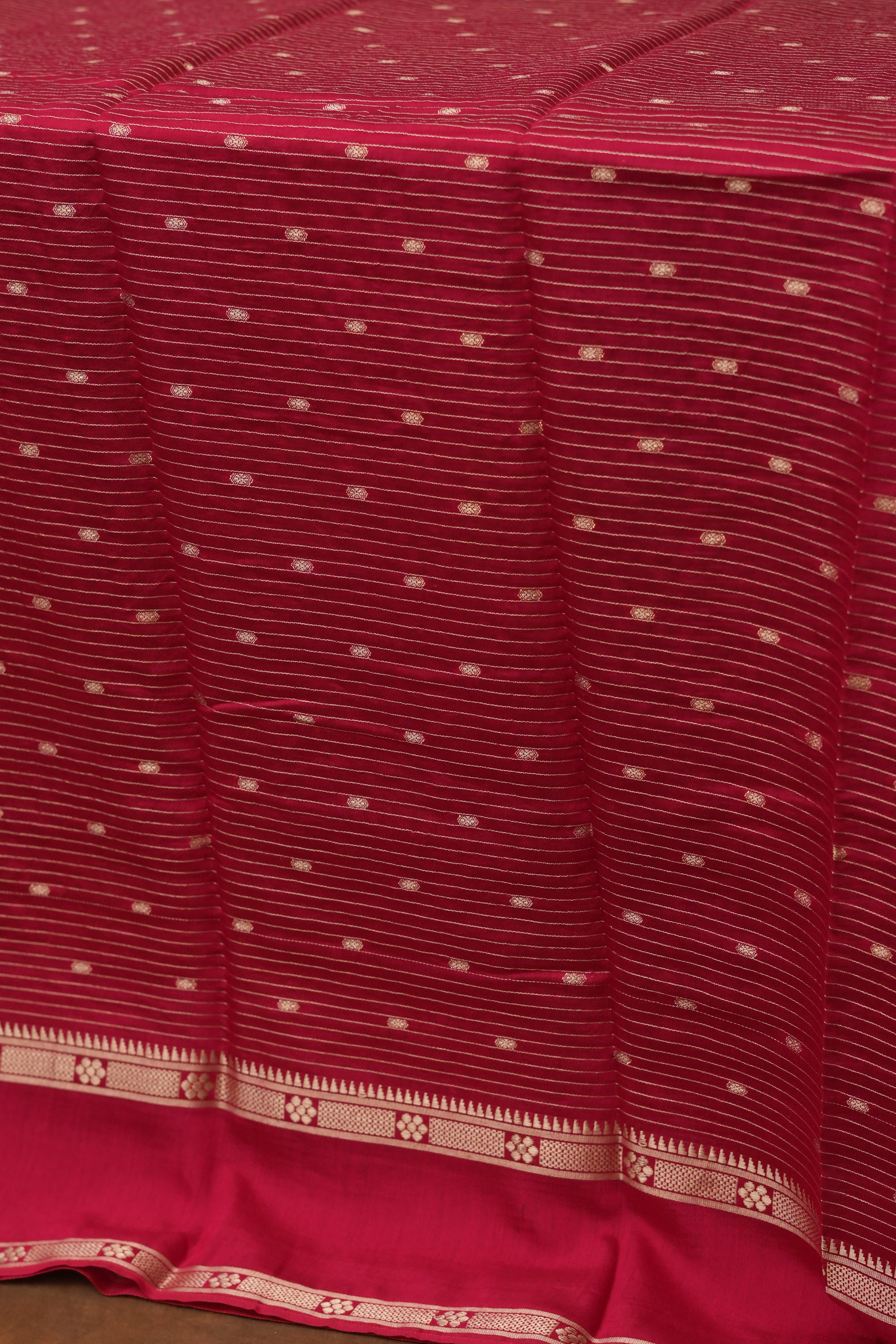 SEMI MYSORE CRAPE SAREE-ORANGE