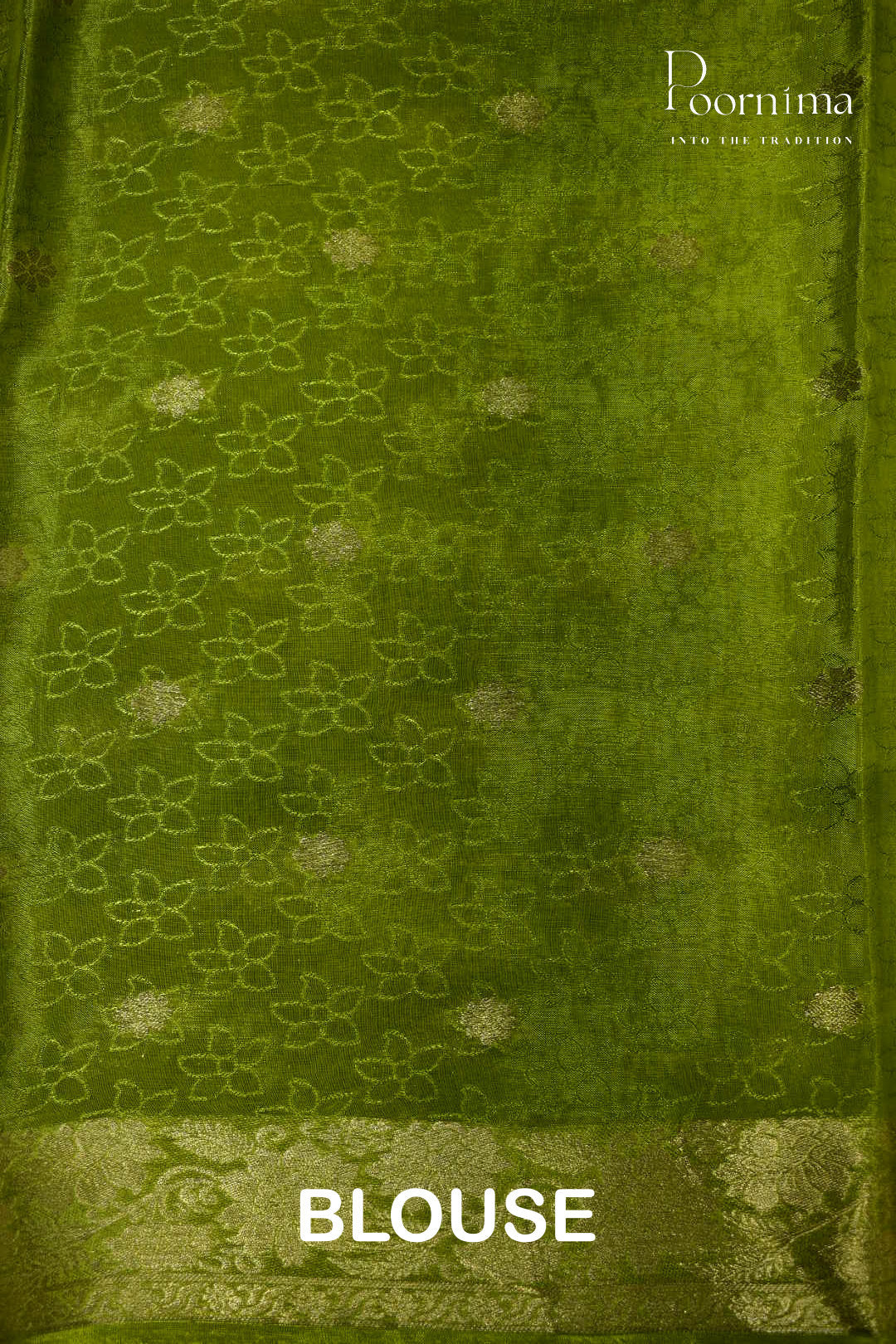 GREEN - CRAPE SILK SHADED SAREES WITH ALLOVER ZARI BUTIS