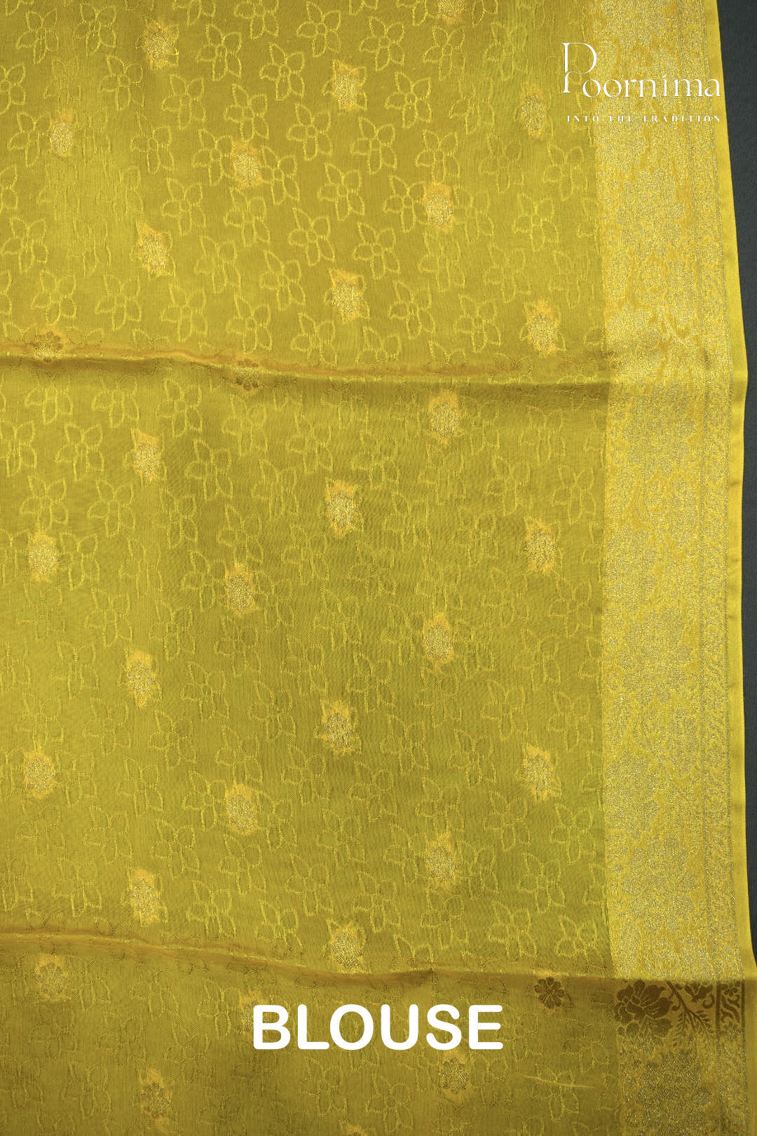 YELLOW - CRAPE SILK SHADED SAREES WITH ALLOVER ZARI BUTIS