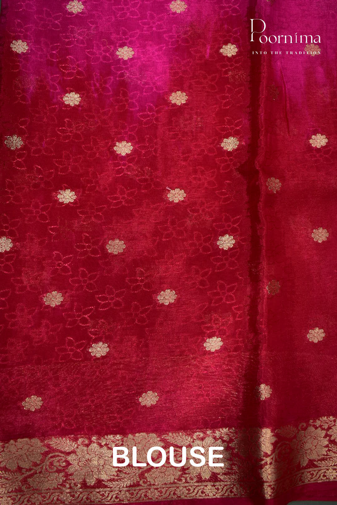 PINK SHADED - CRAPE SILK SHADED SAREES WITH ALLOVER ZARI BUTIS