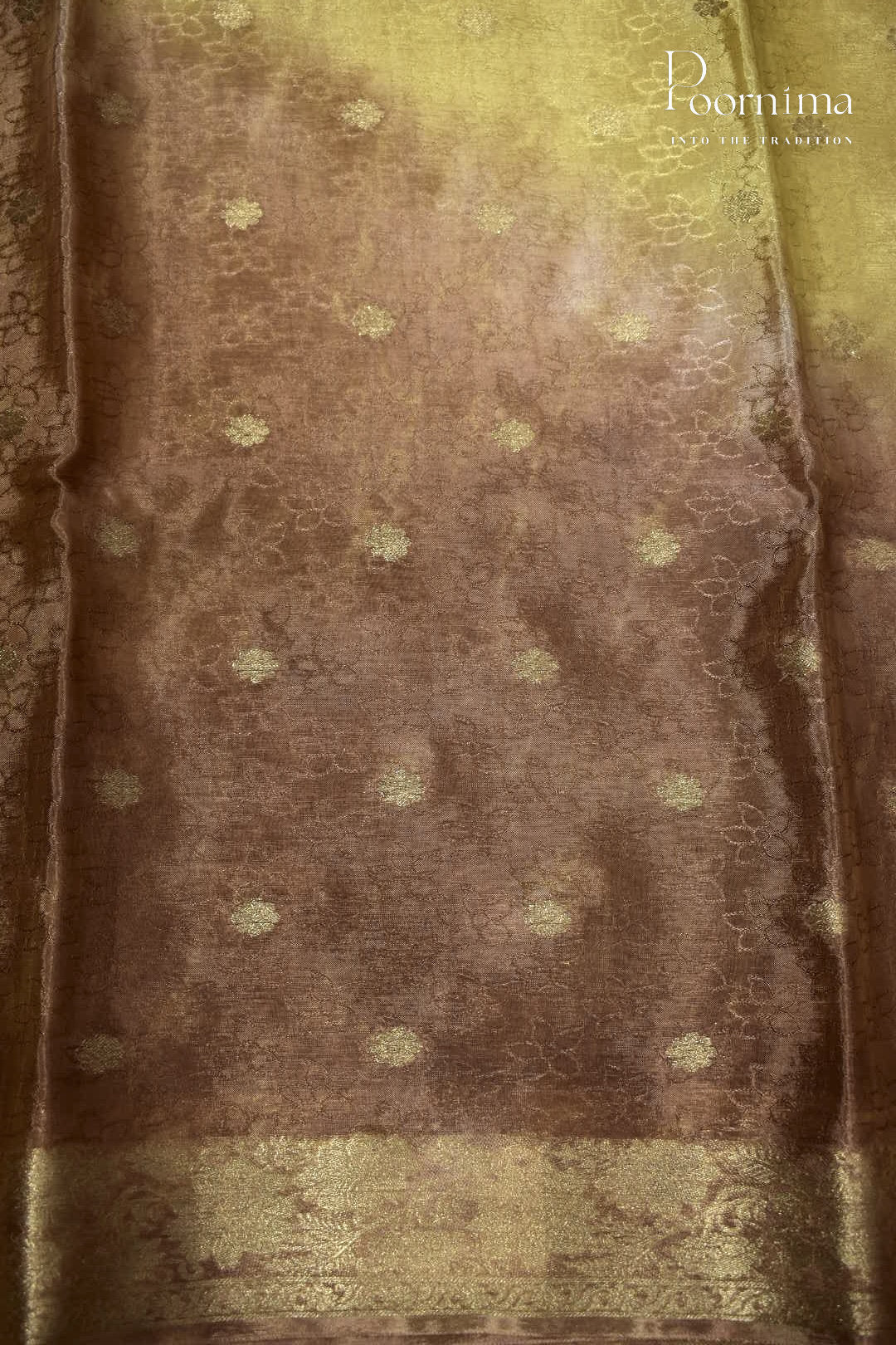 MULTI SHADED - CRAPE SILK SHADED SAREES WITH ALLOVER ZARI BUTIS
