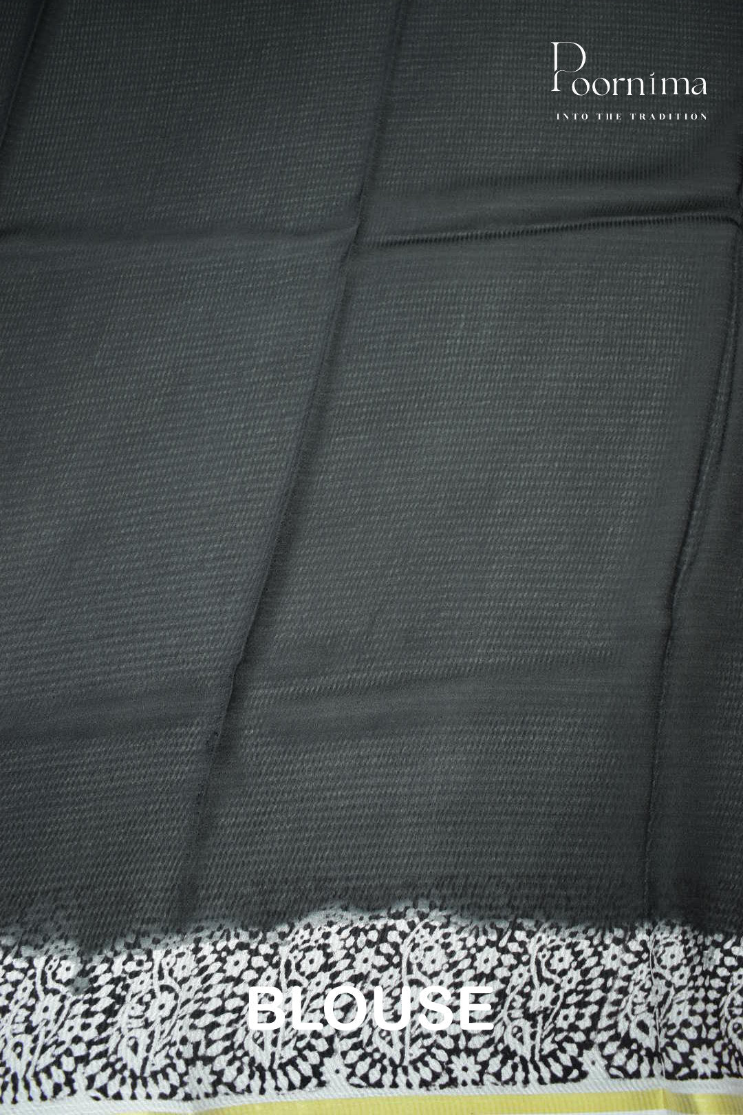 BLACK & WHITE - CHECKS GEORGETTE BLOCK PRINTED SAREES