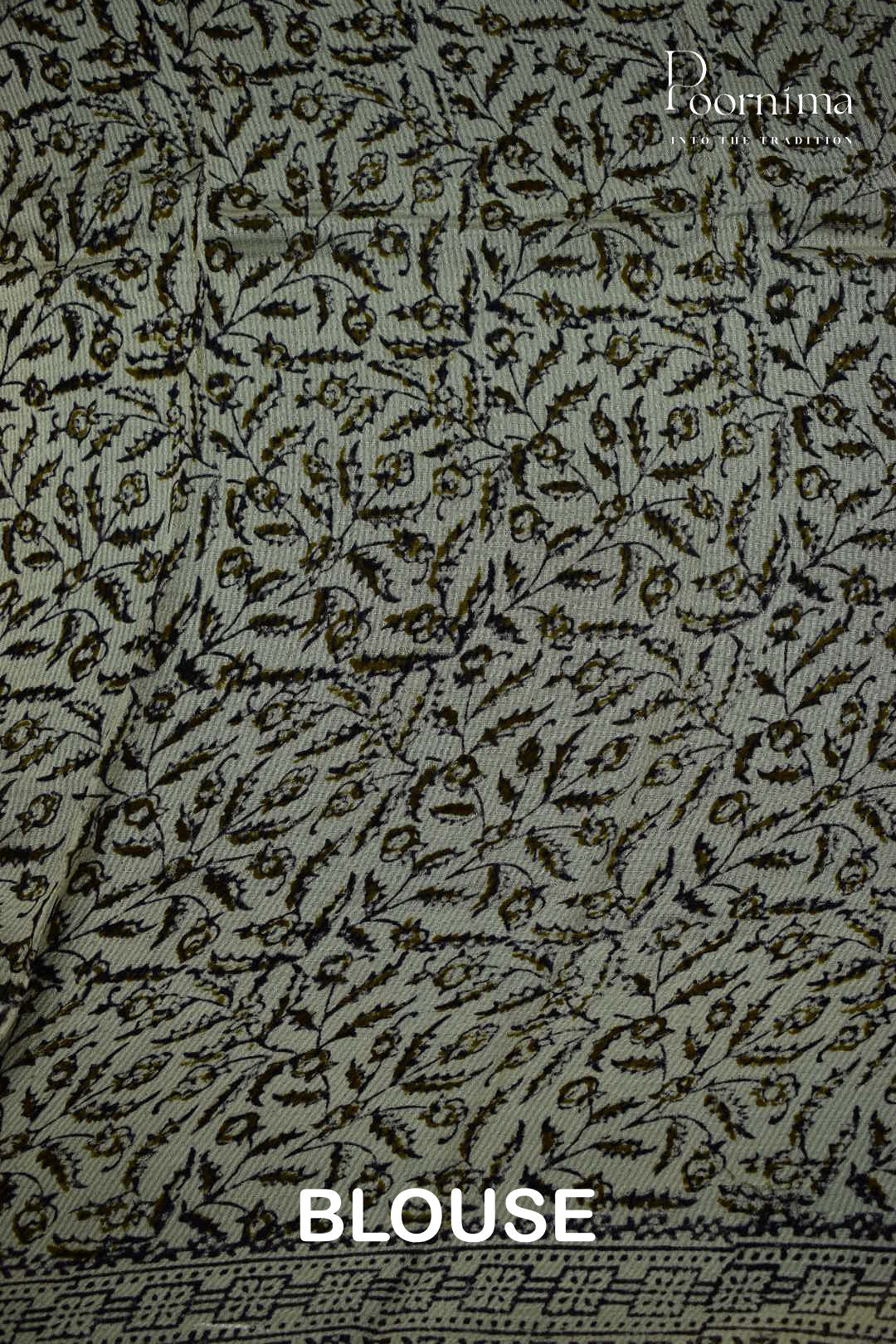 BLUE & WHITE - CHECKS GEORGETTE BLOCK PRINTED SAREES