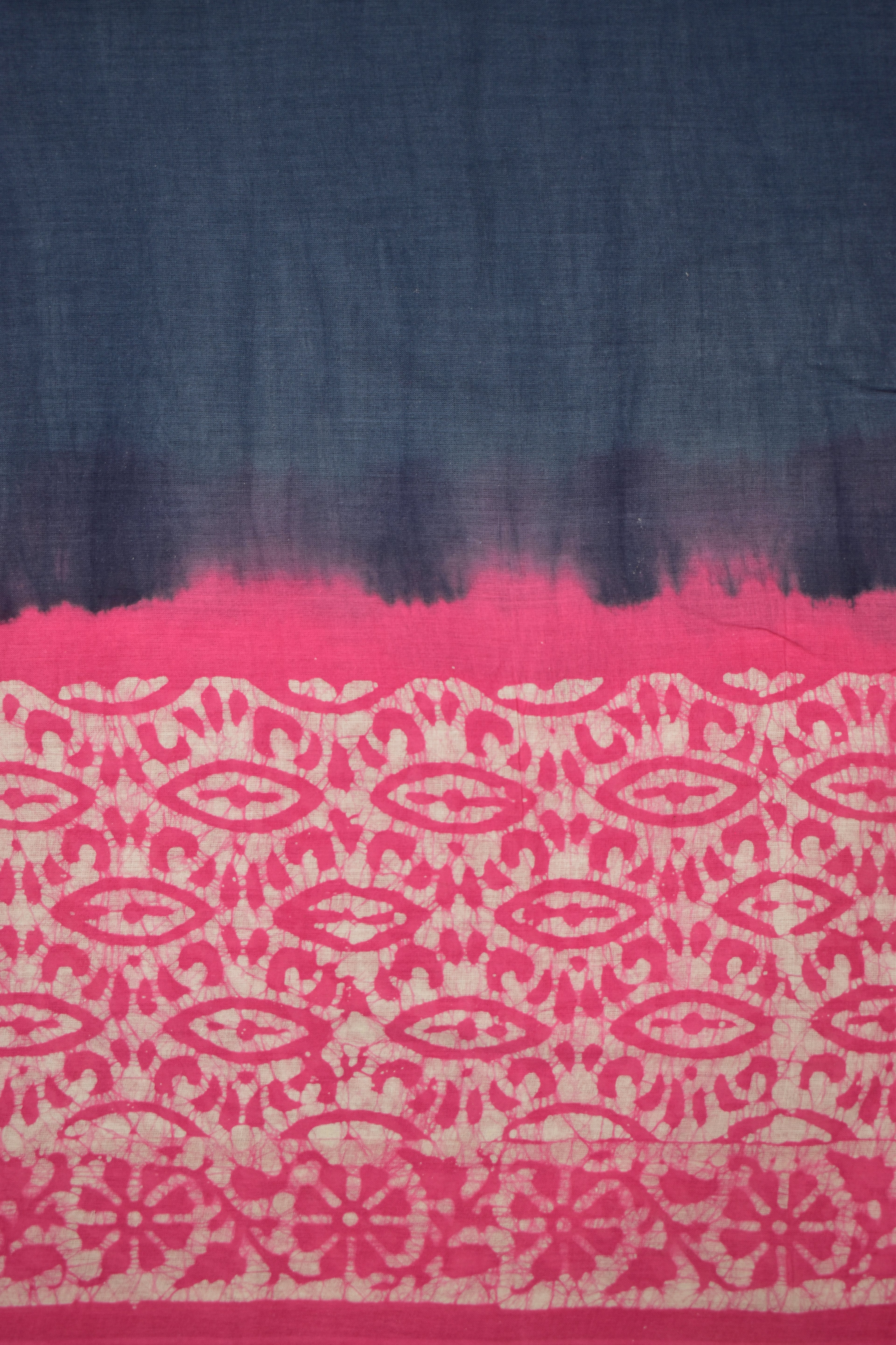 GREY & PINK-COTTON SAREE