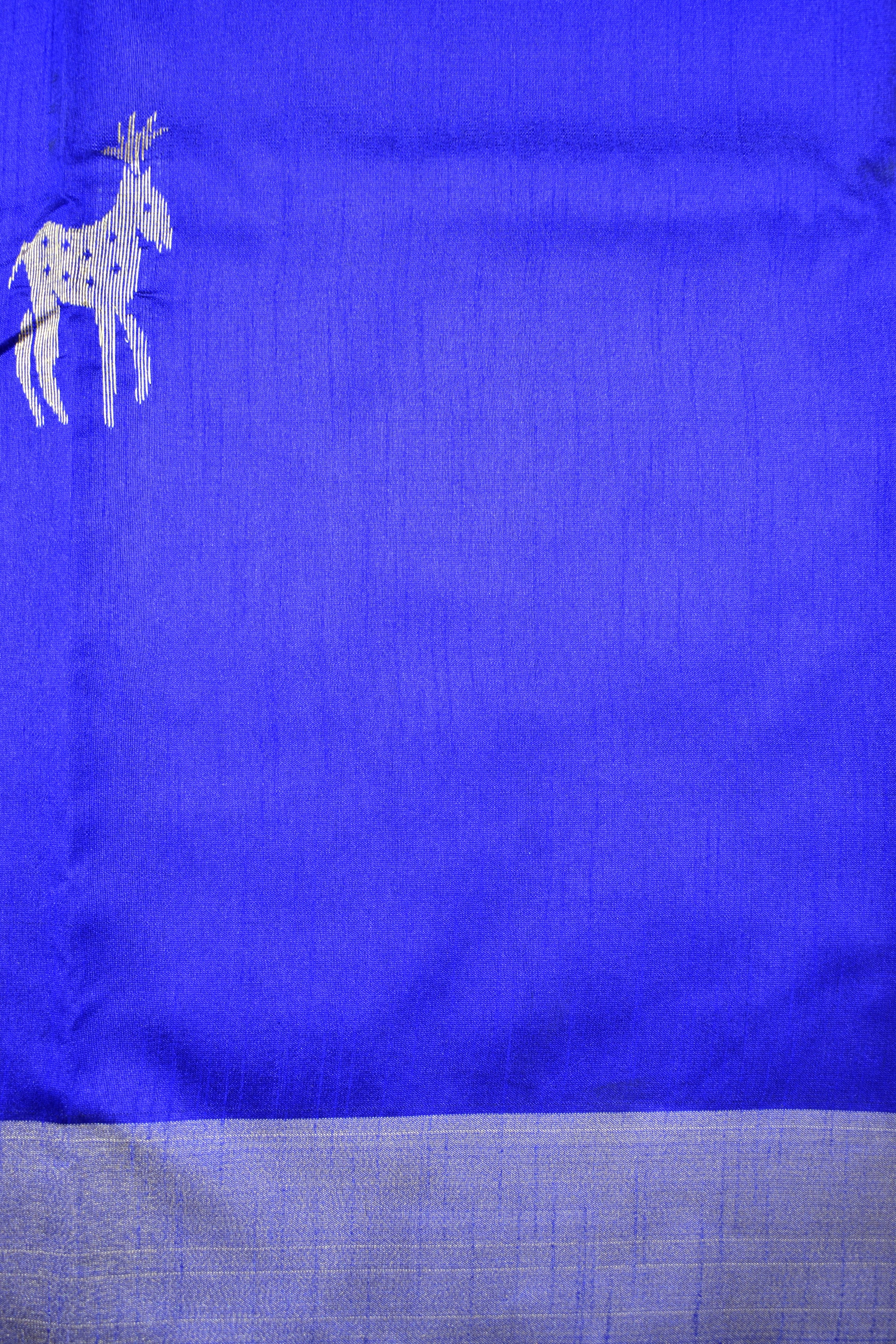 BLUE- KHADI PATTU SAREE