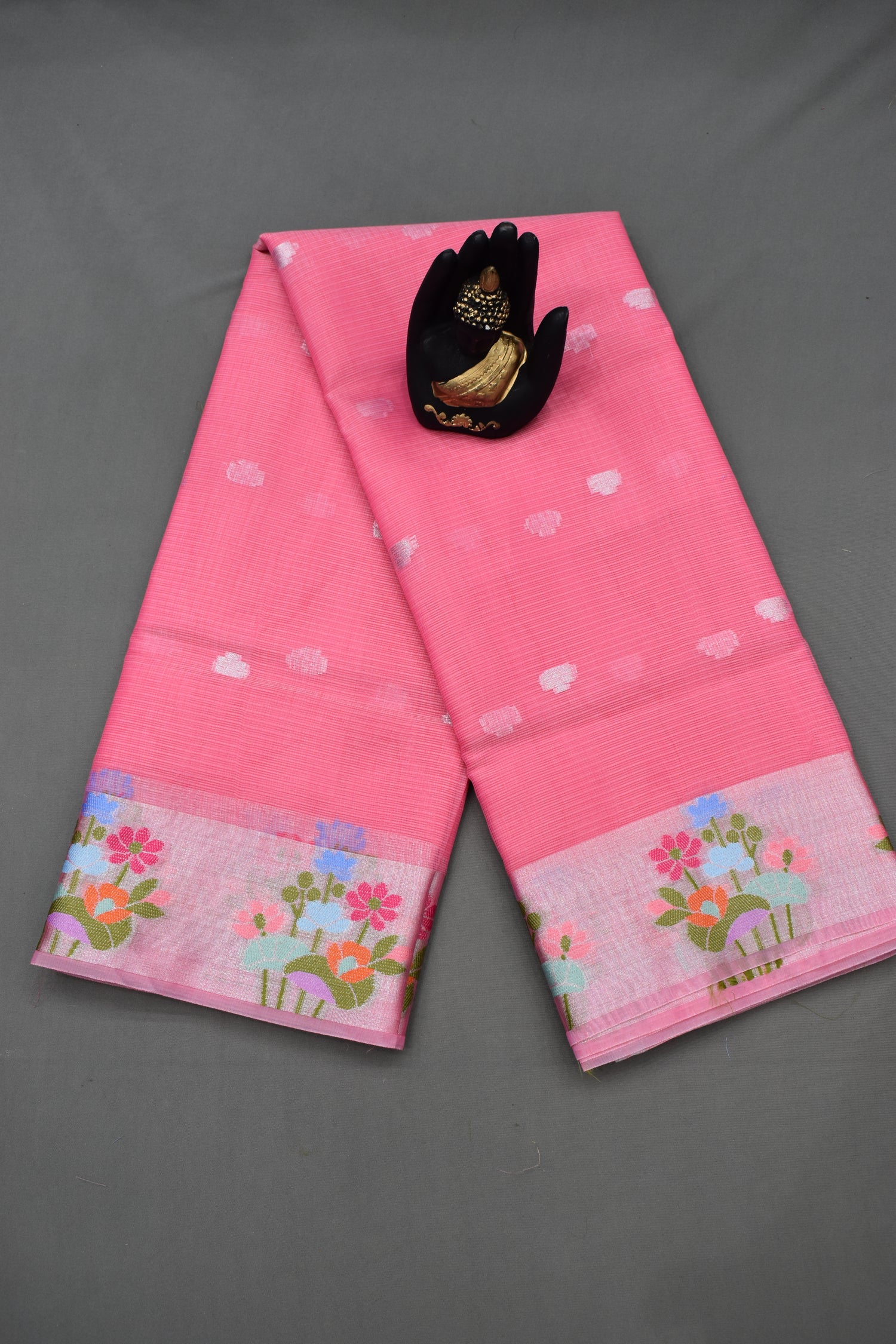 SALMON PINK-BENARAS KOTA WEAVING SAREE