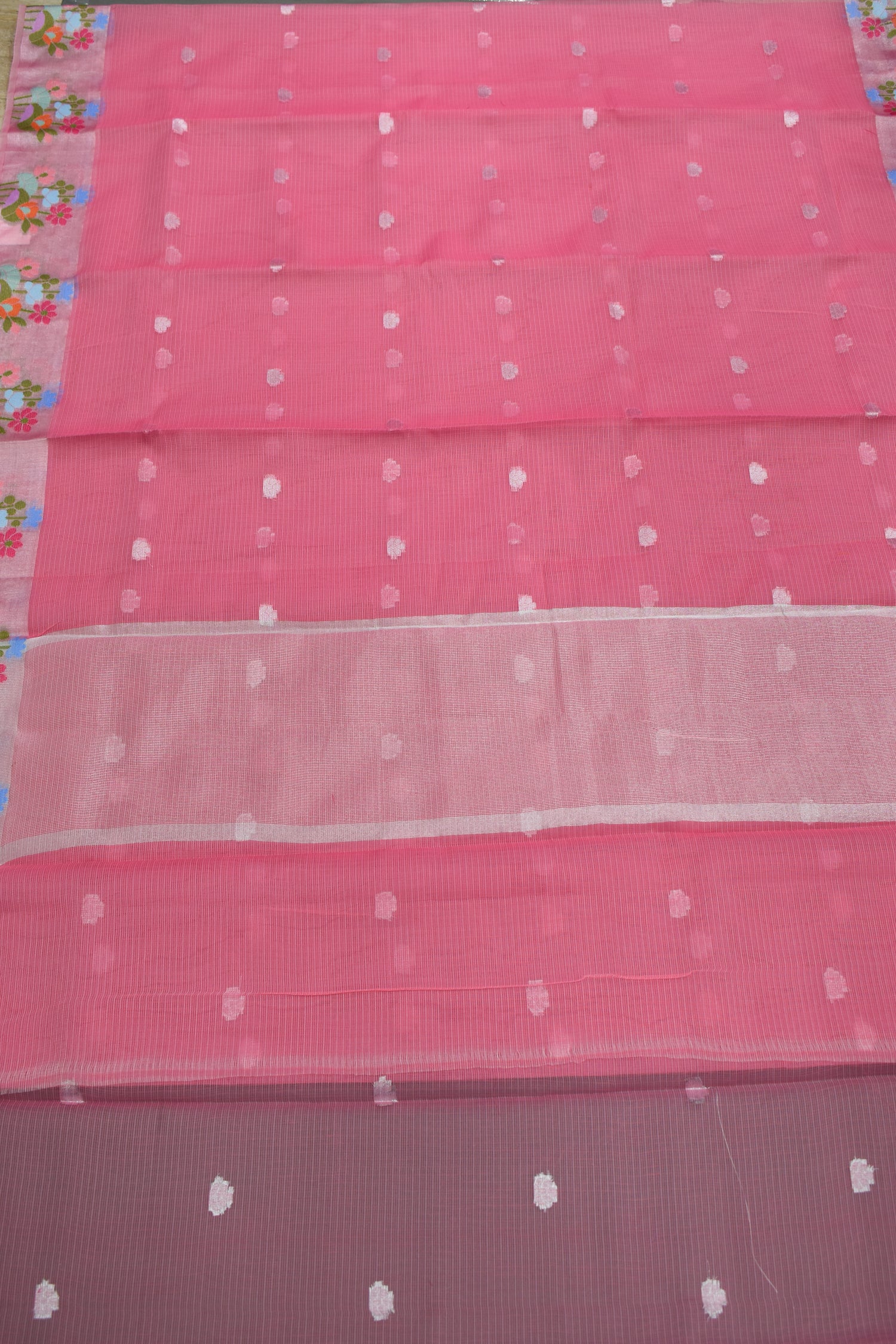 SALMON PINK-BENARAS KOTA WEAVING SAREE
