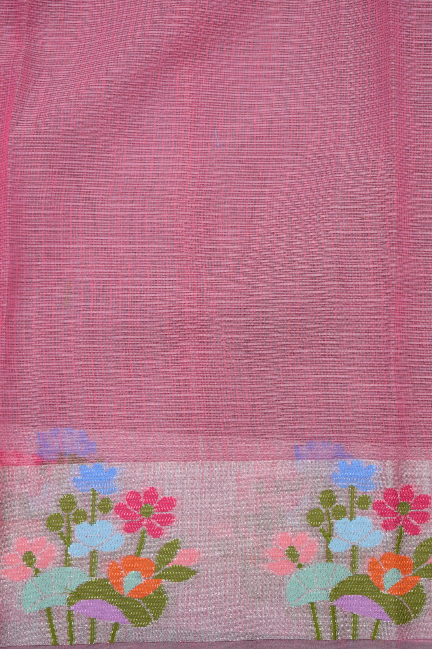 SALMON PINK-BENARAS KOTA WEAVING SAREE