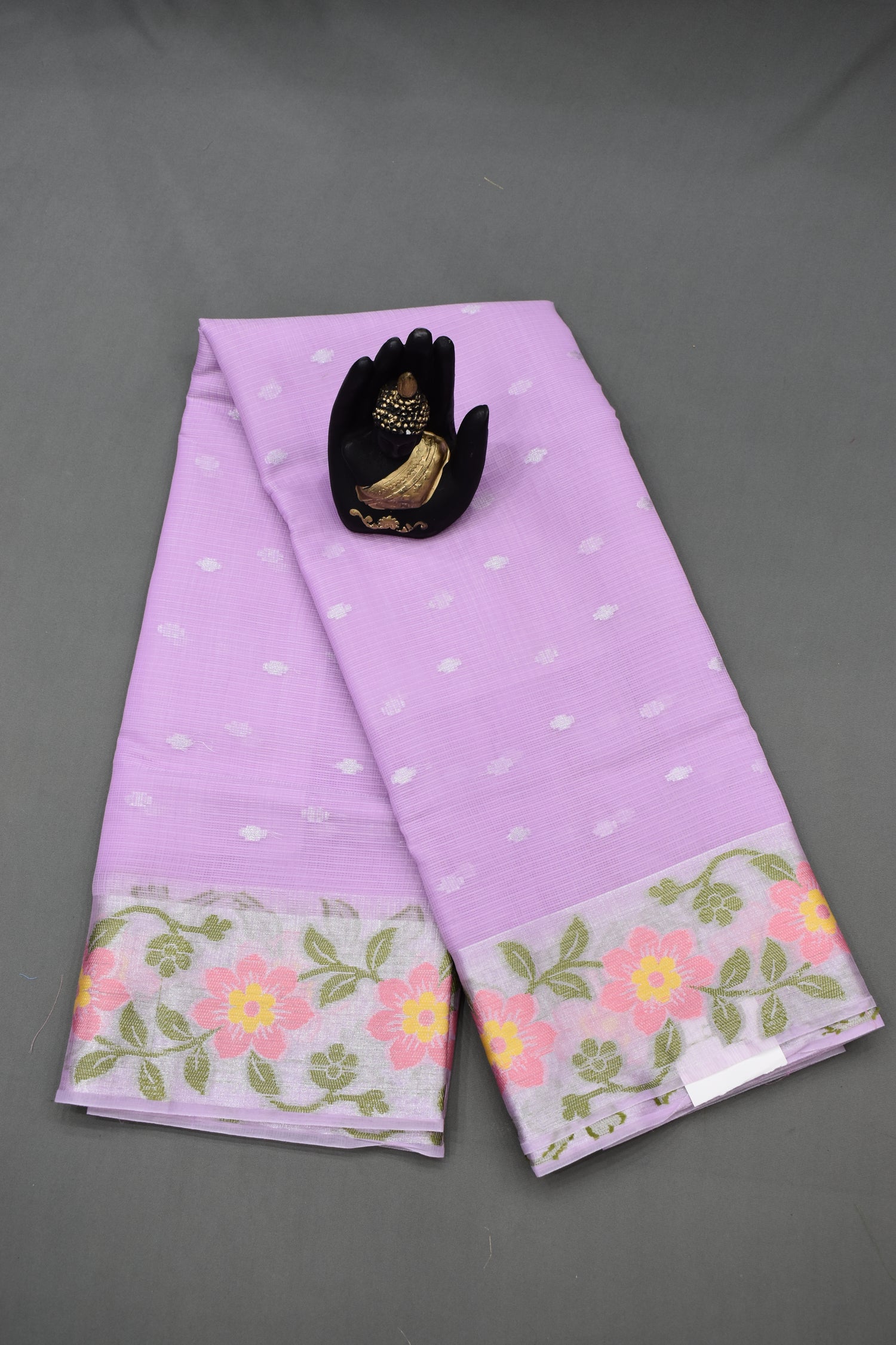 LIGHT VIOLET-BENARAS KOTA WEAVING SAREE