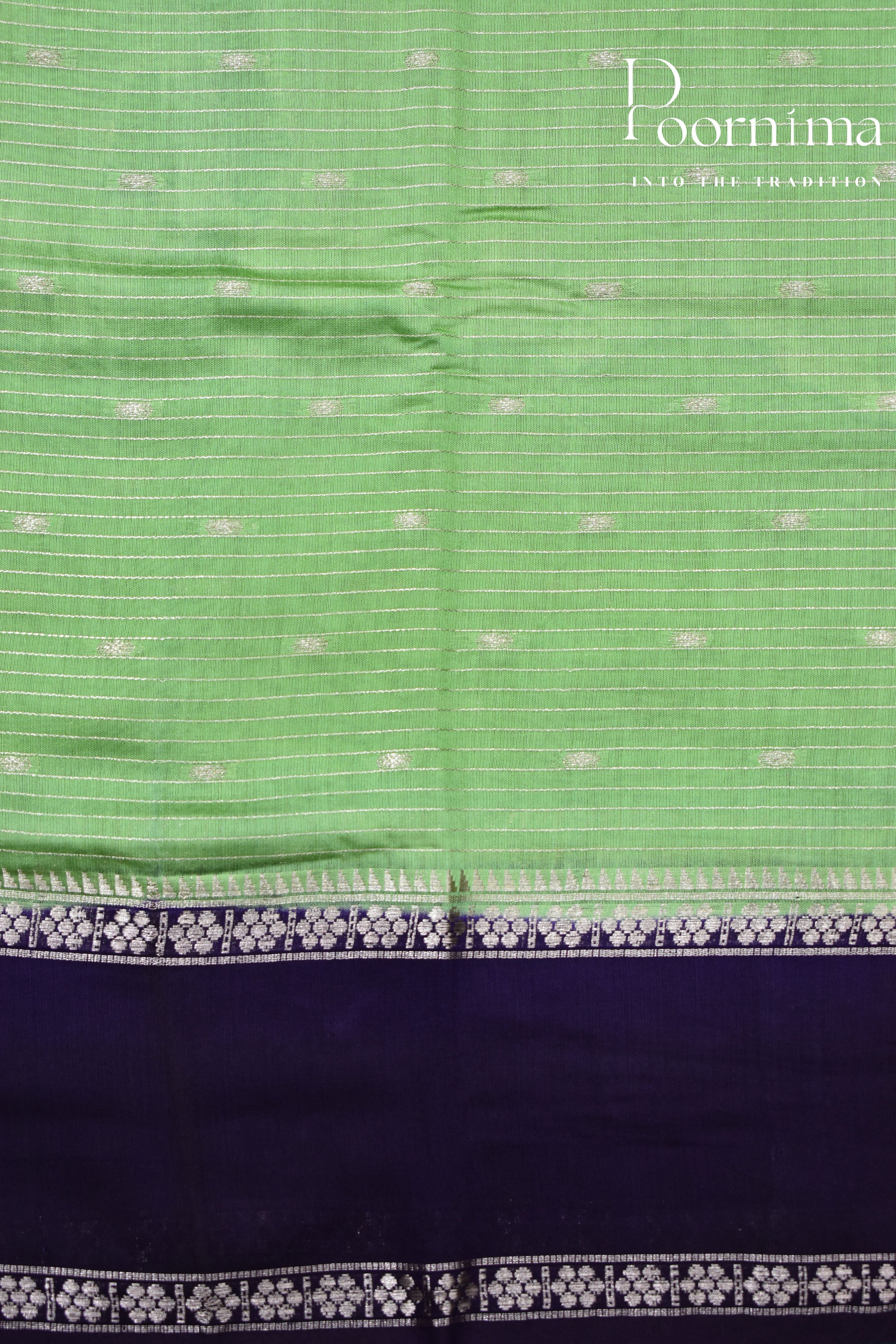 PARROT GREEN- CHANDERI SILK SAREE