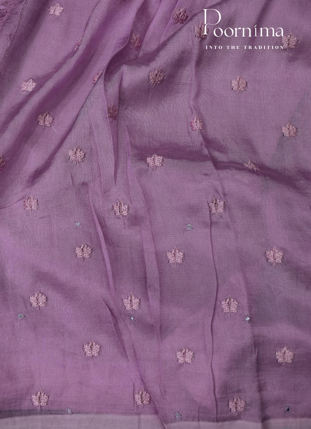 LAVENDER - MANGALAGIRI SAREE WITH ALLOVER CHIP WORK
