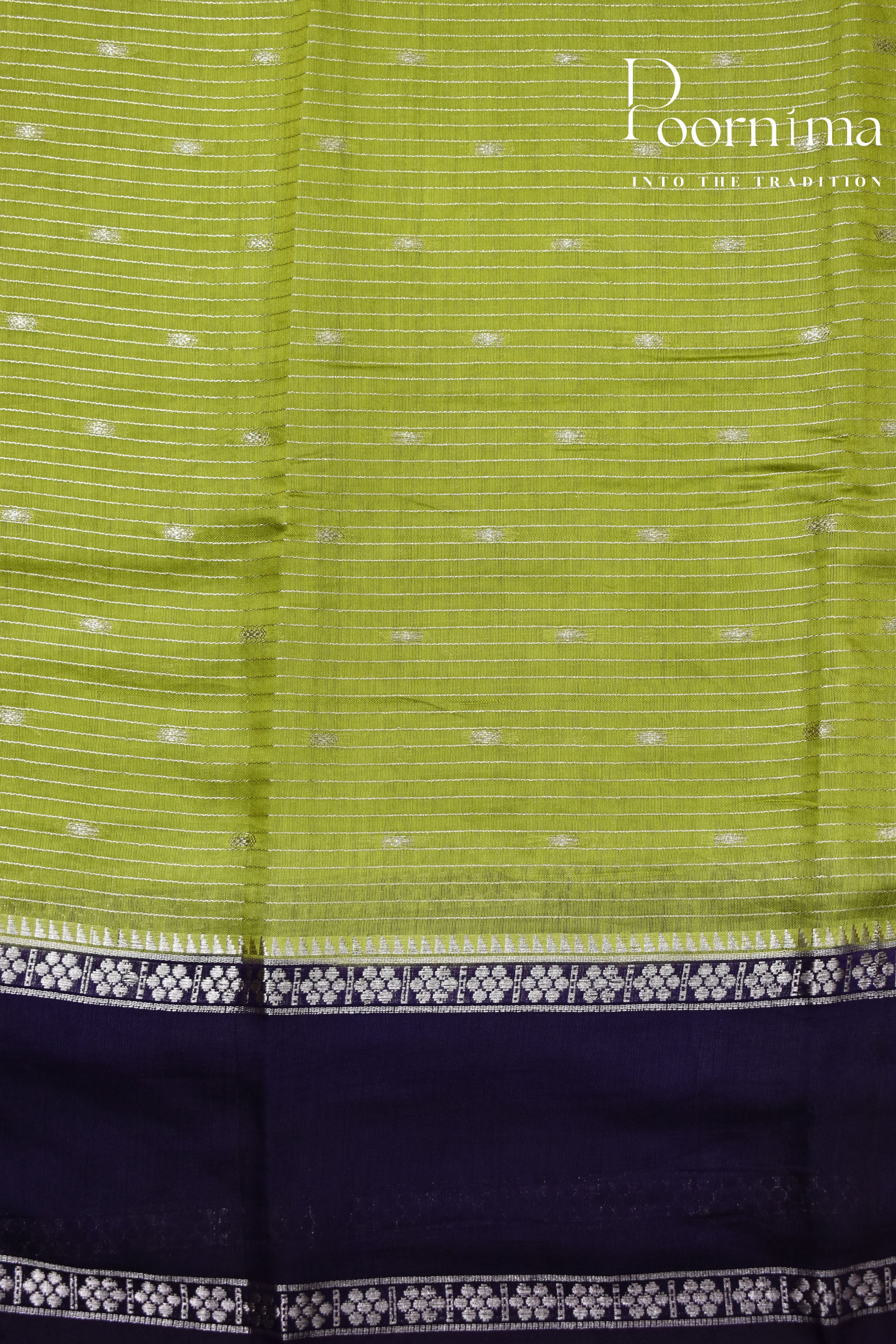 MEHANDI GREEN- CHNADERI SILK SAREE