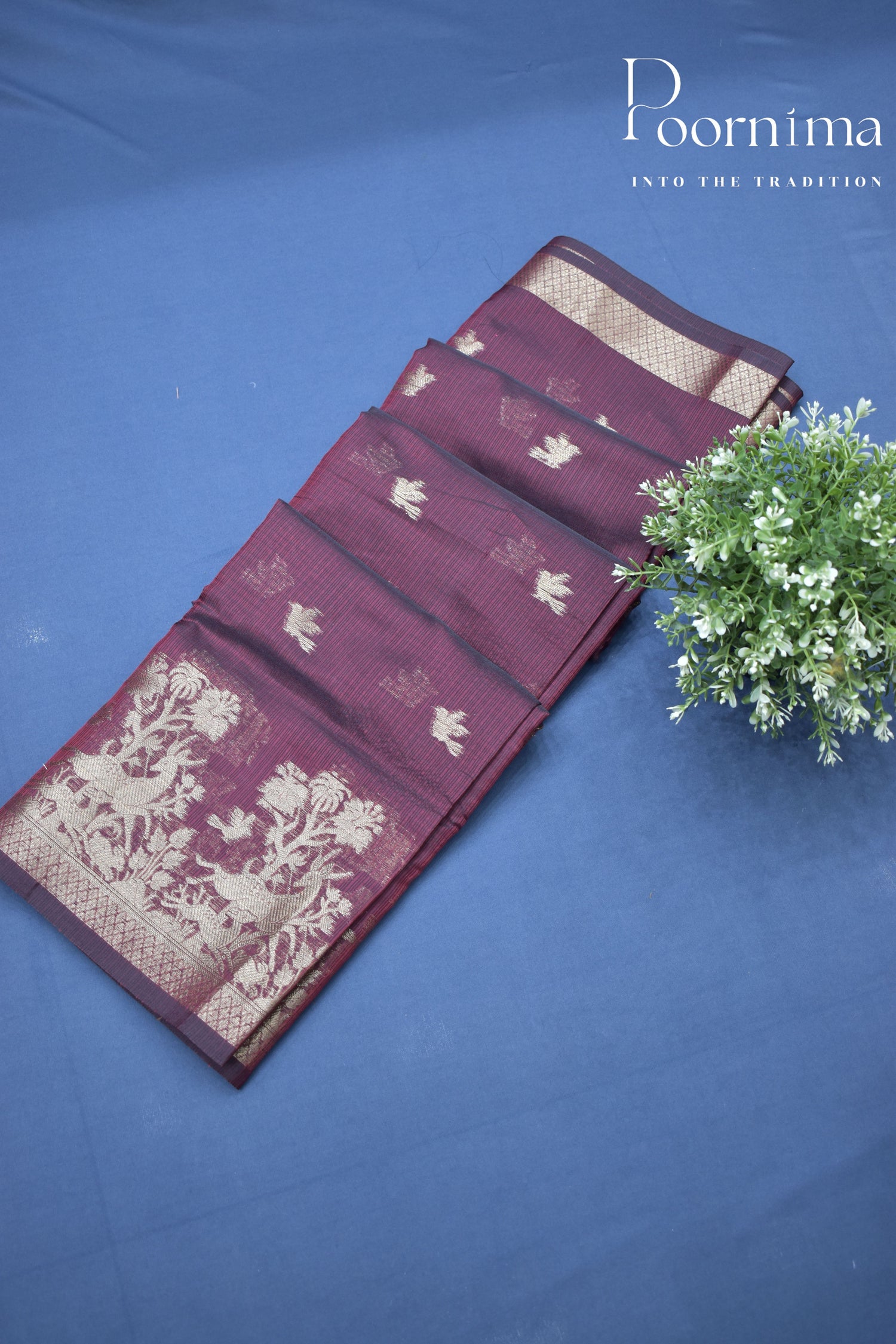 MAROON- BENARAS KOTA WEAVING SAREE