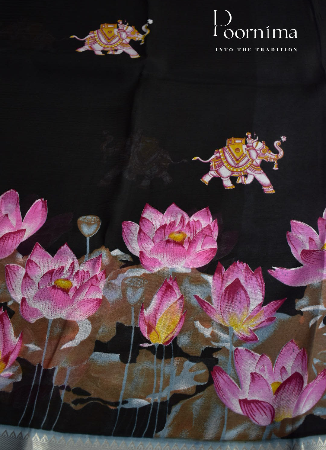 MANGALAGIRI SILK SAREE WITH FLORAL PRINT