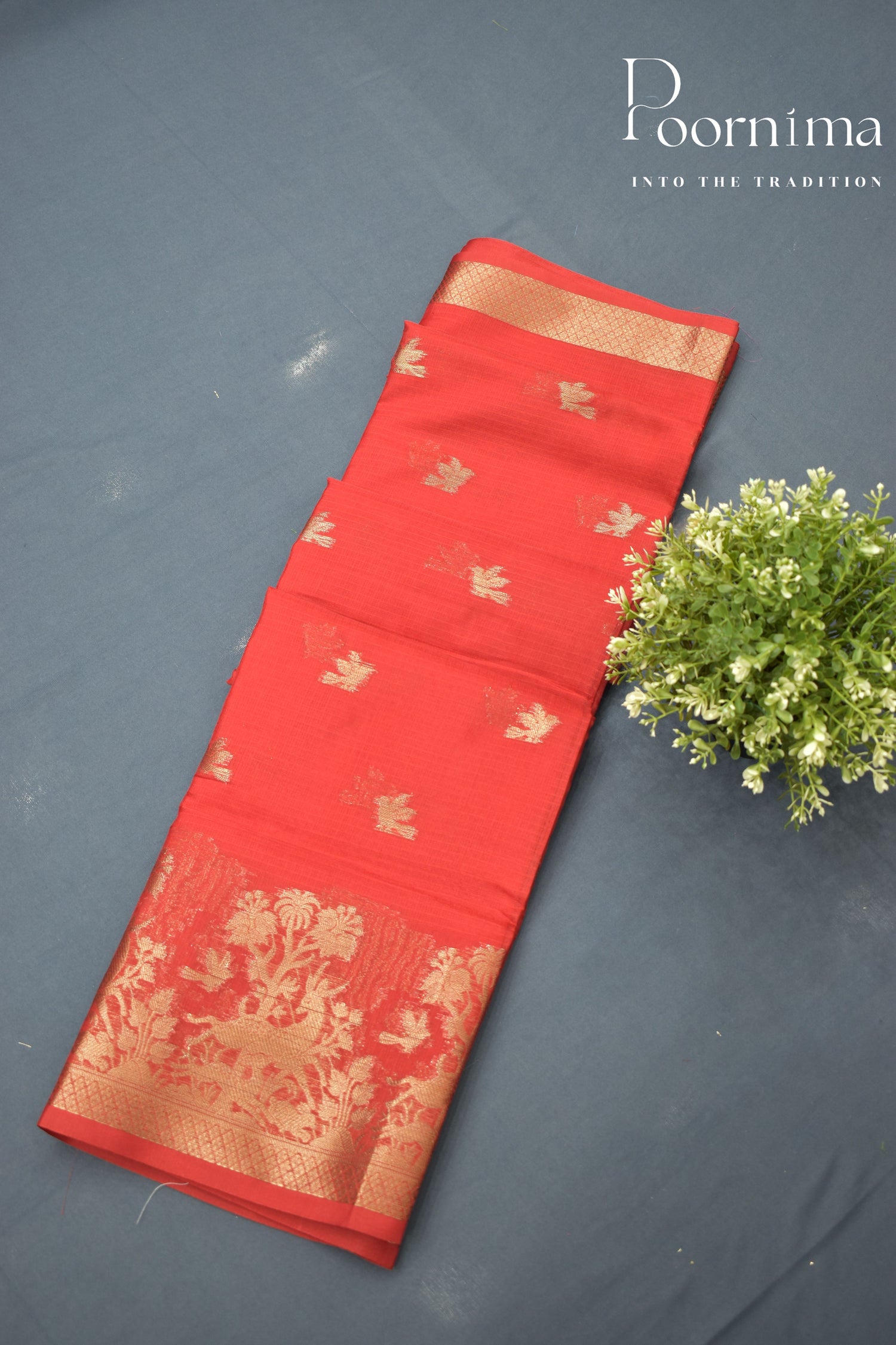 RED- BENARAS WEAVING SAREE
