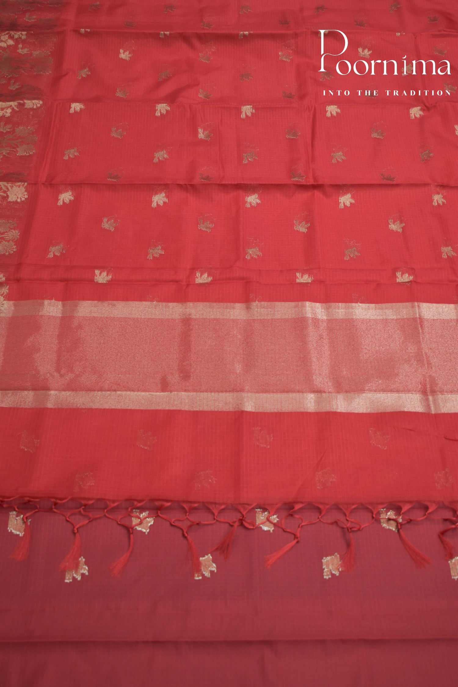 RED- BENARAS WEAVING SAREE