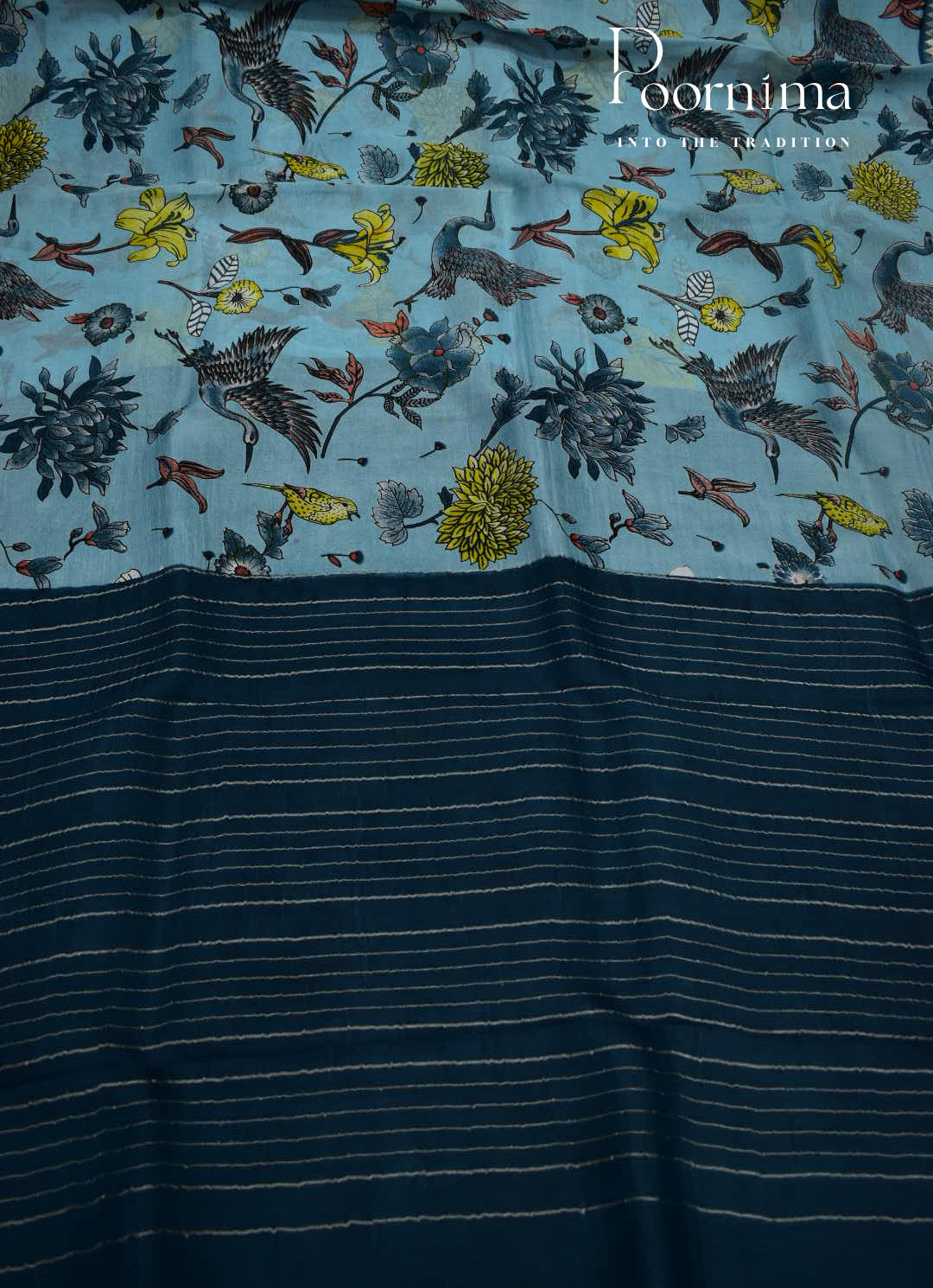MANGALAGIRI SILK SAREE WITH FLORAL PRINTS