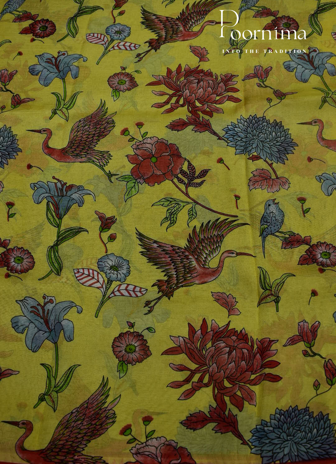 MANGALAGIRI SILK SAREE WITH FLORAL PRINTS