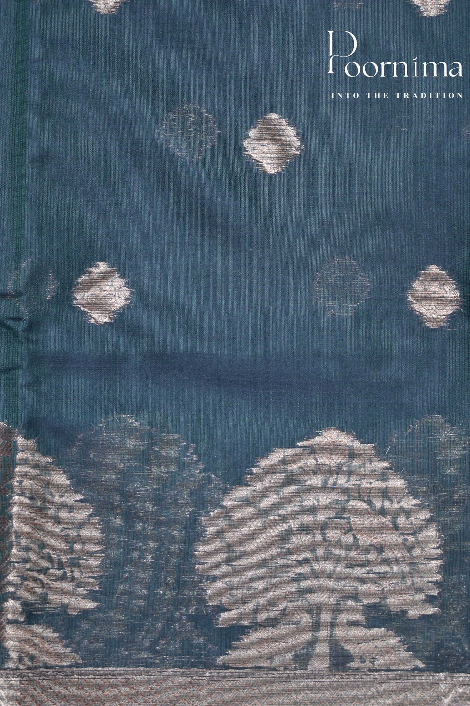 DARK GREEN- BENARAS KOTA WEAVING SAREE