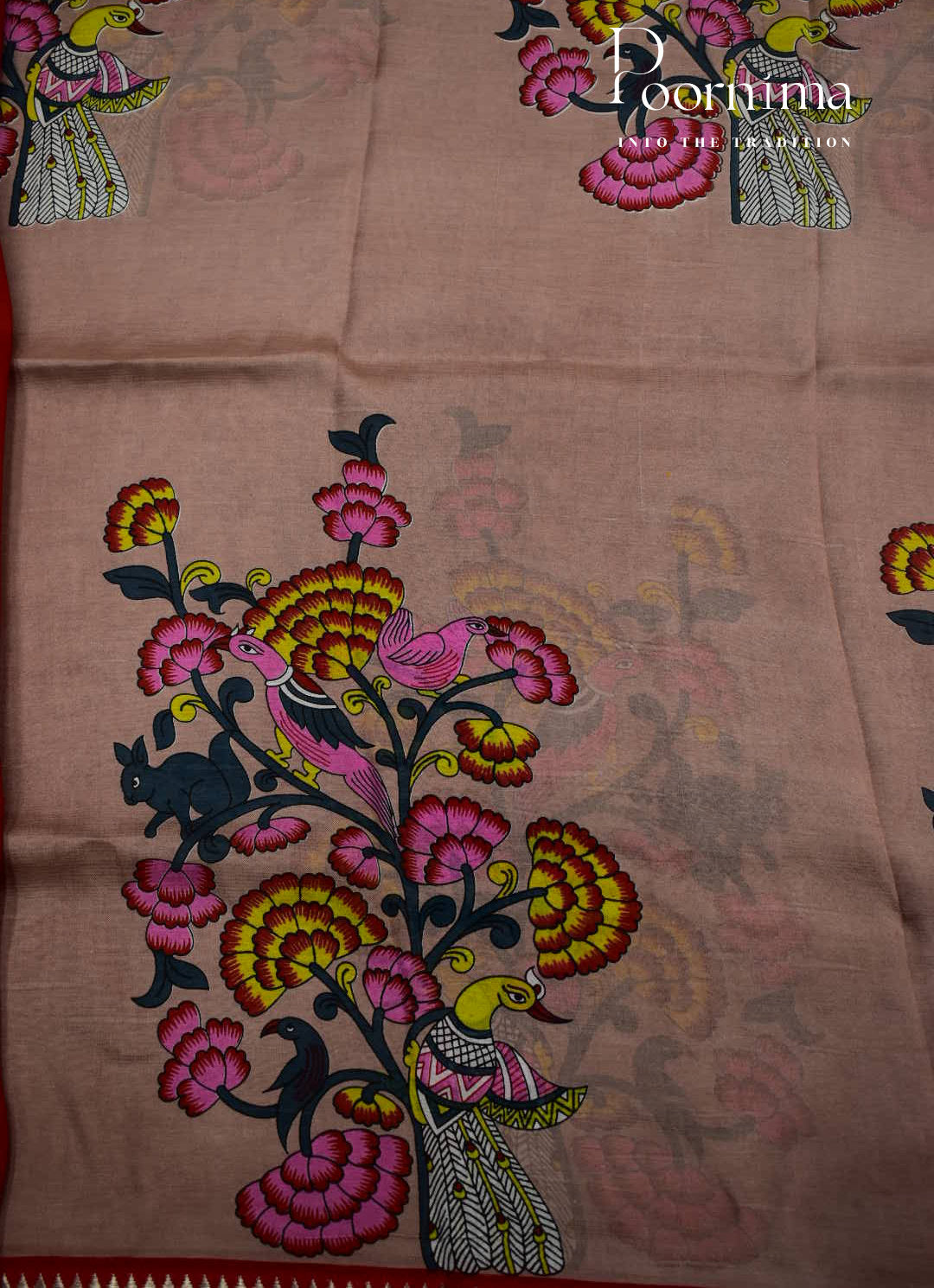 MANGALAGIRI SILK SAREE WITH FLORAL PRINT