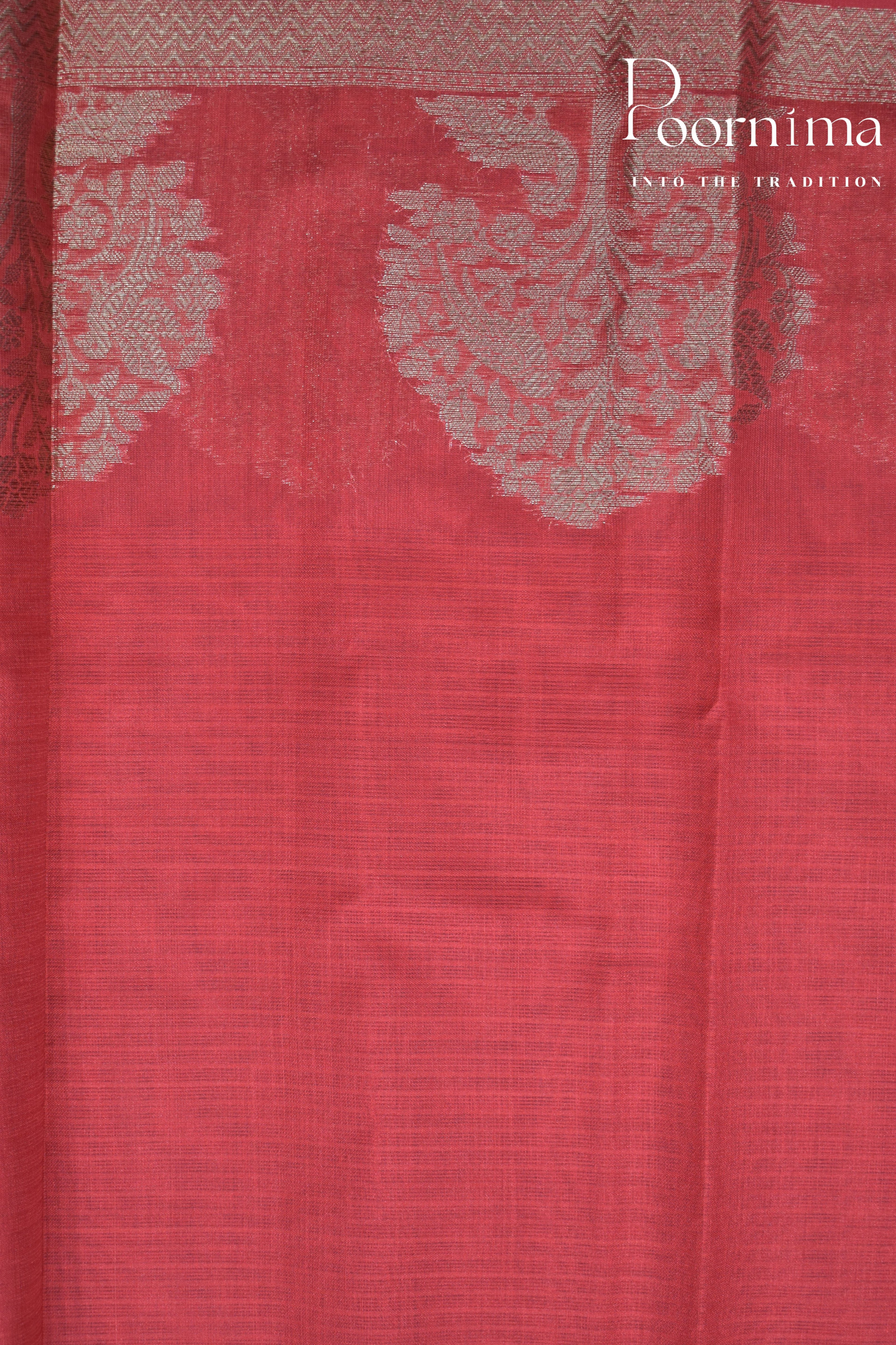 RED- BENARAS KOTA WEAVING SAREE