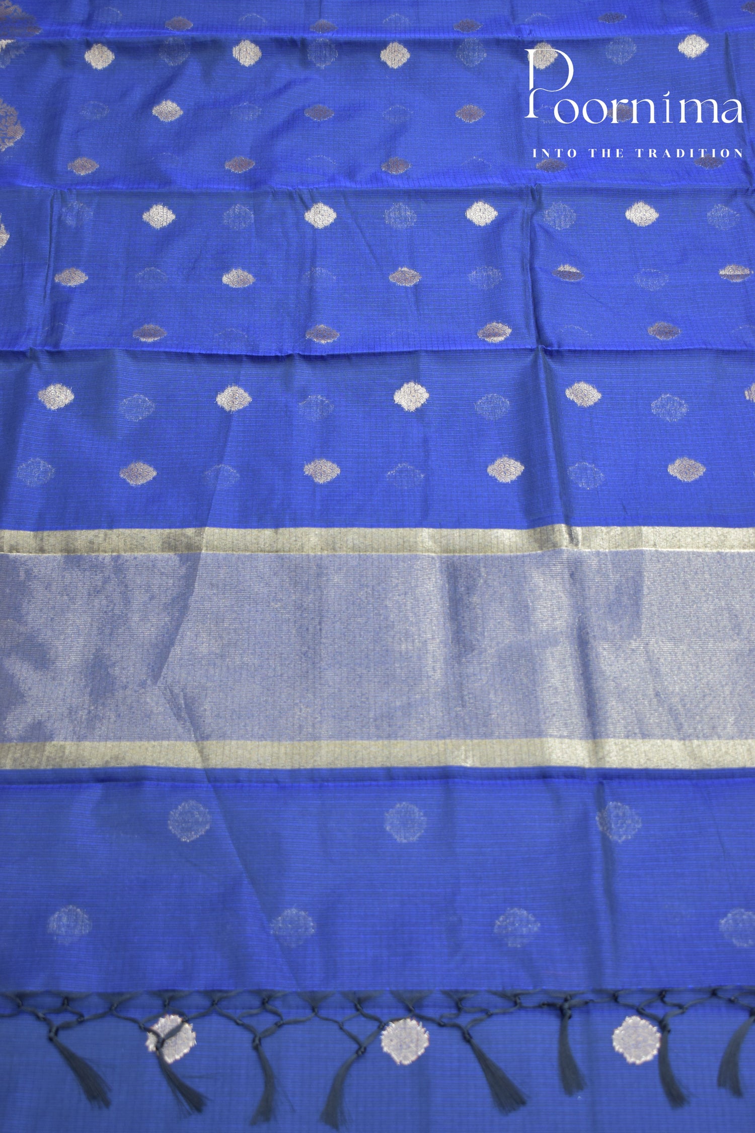 NAVY BLUE- BENARAS KOTA WEAVING SAREE