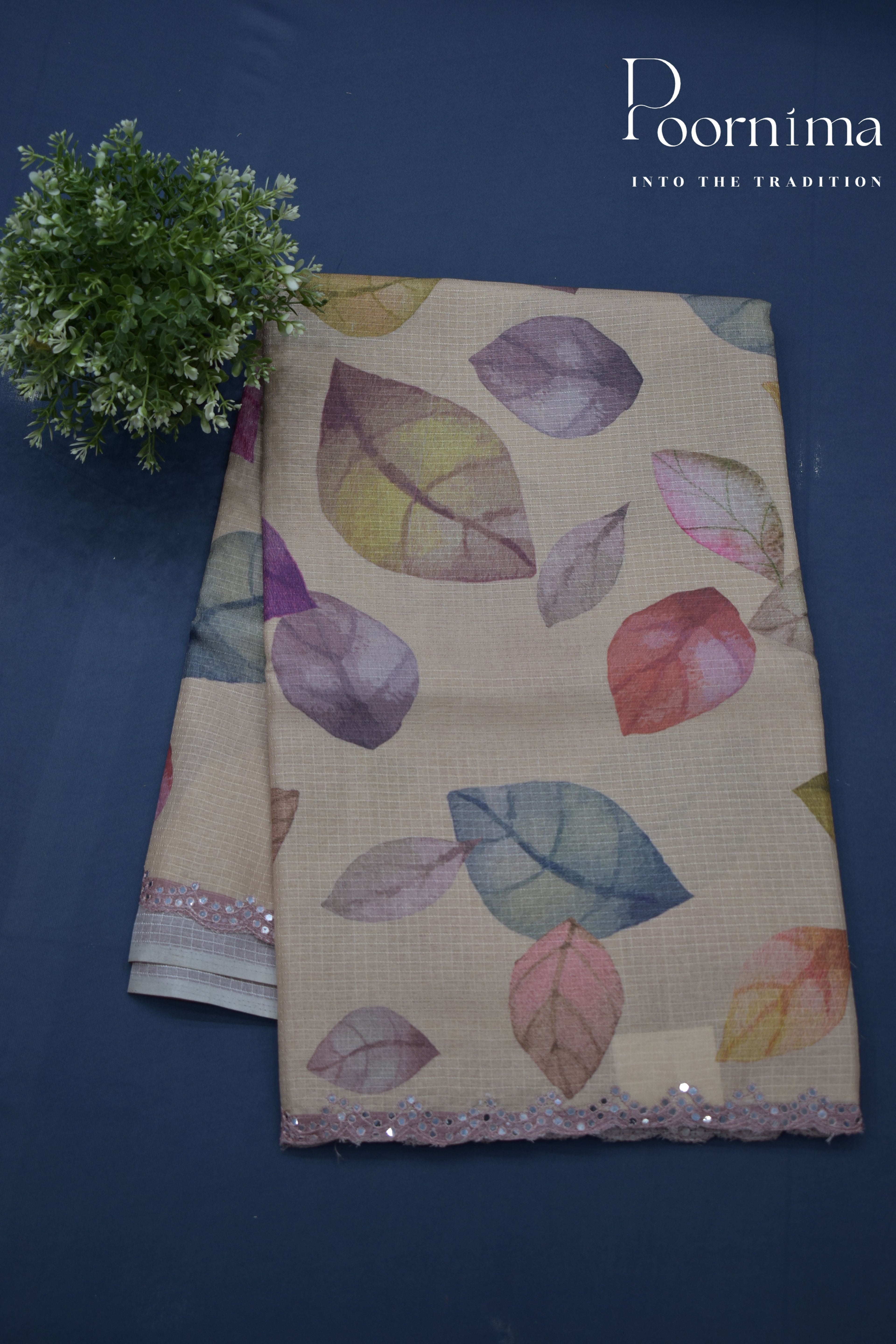 CHIKOO-DESIGNER WORK SAREE